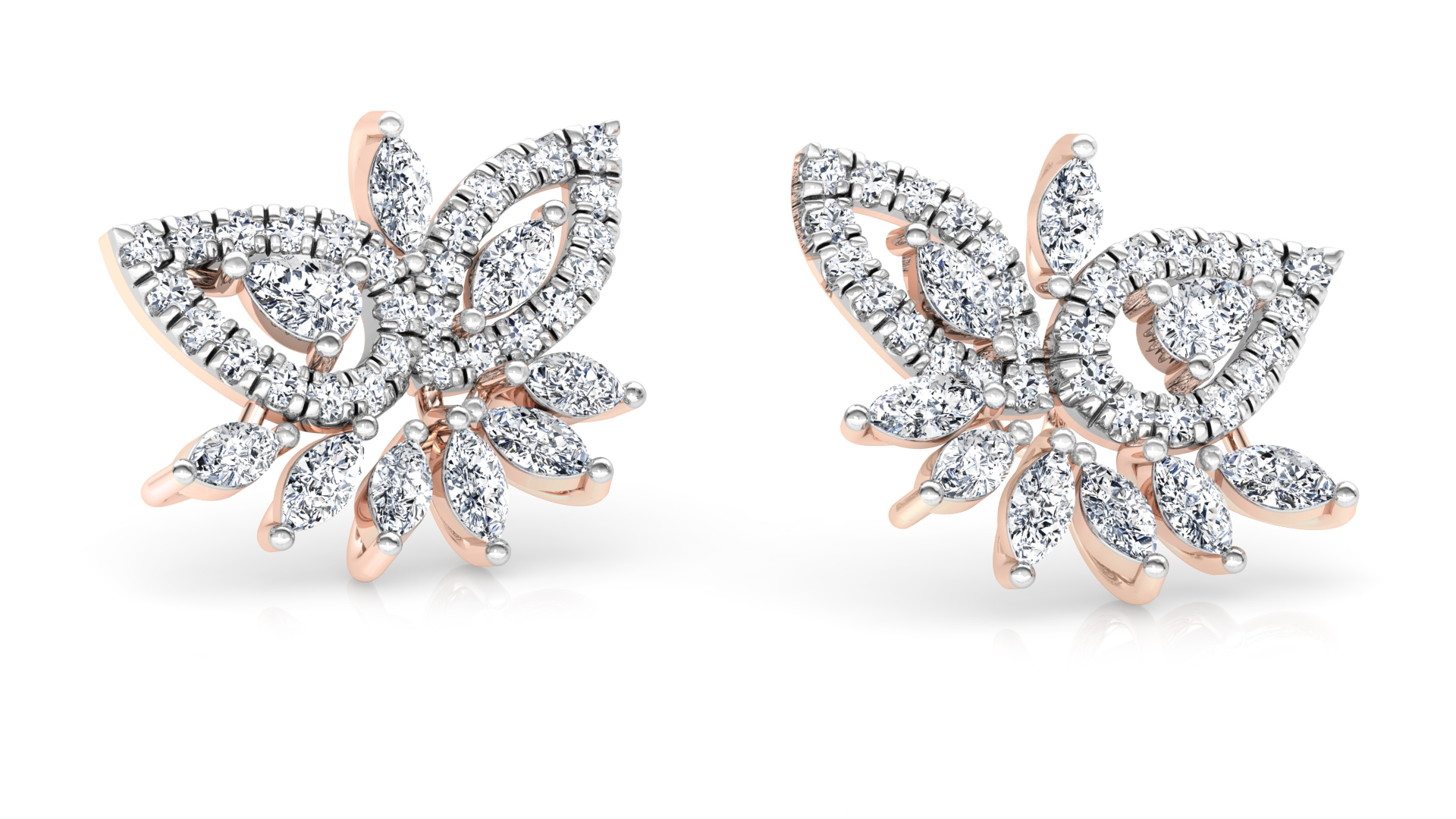 Designer Trendy Gold Diamond Earring