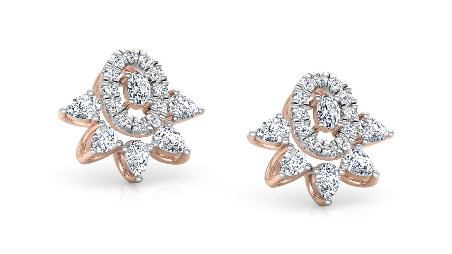 Designer Gold Stylish Diamond Earring