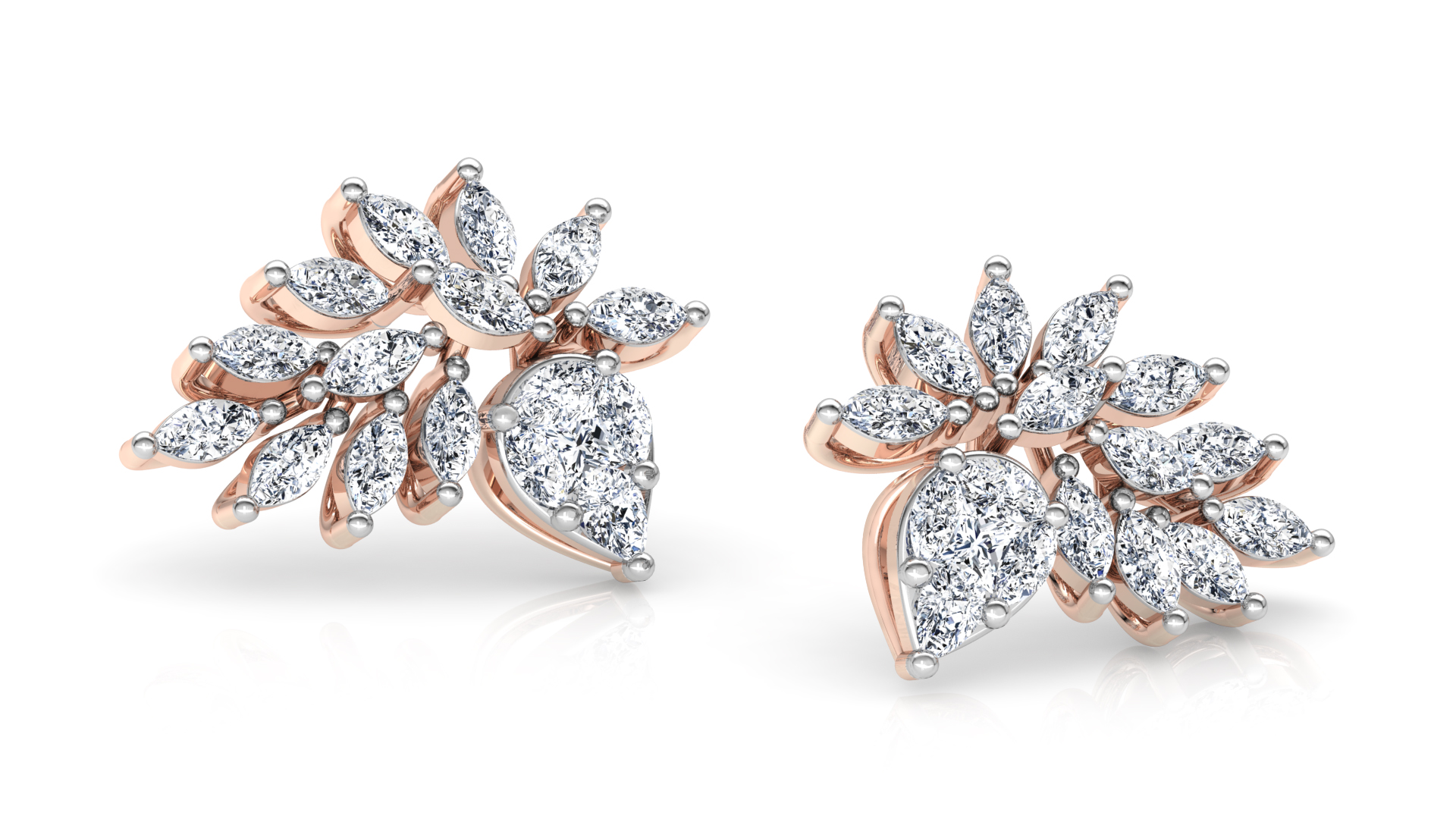 Designer Trendy Gold Diamond Earring