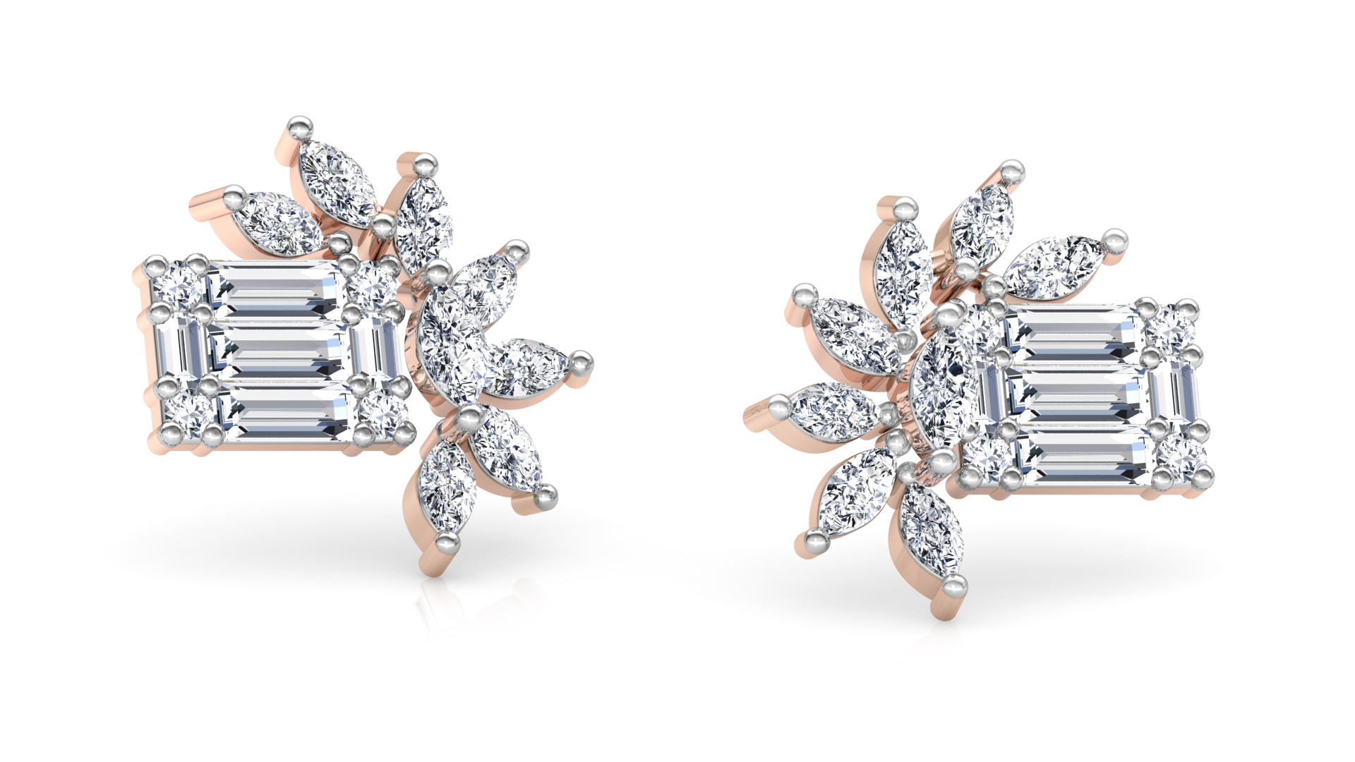 Designer Trendy Gold Diamond Earring