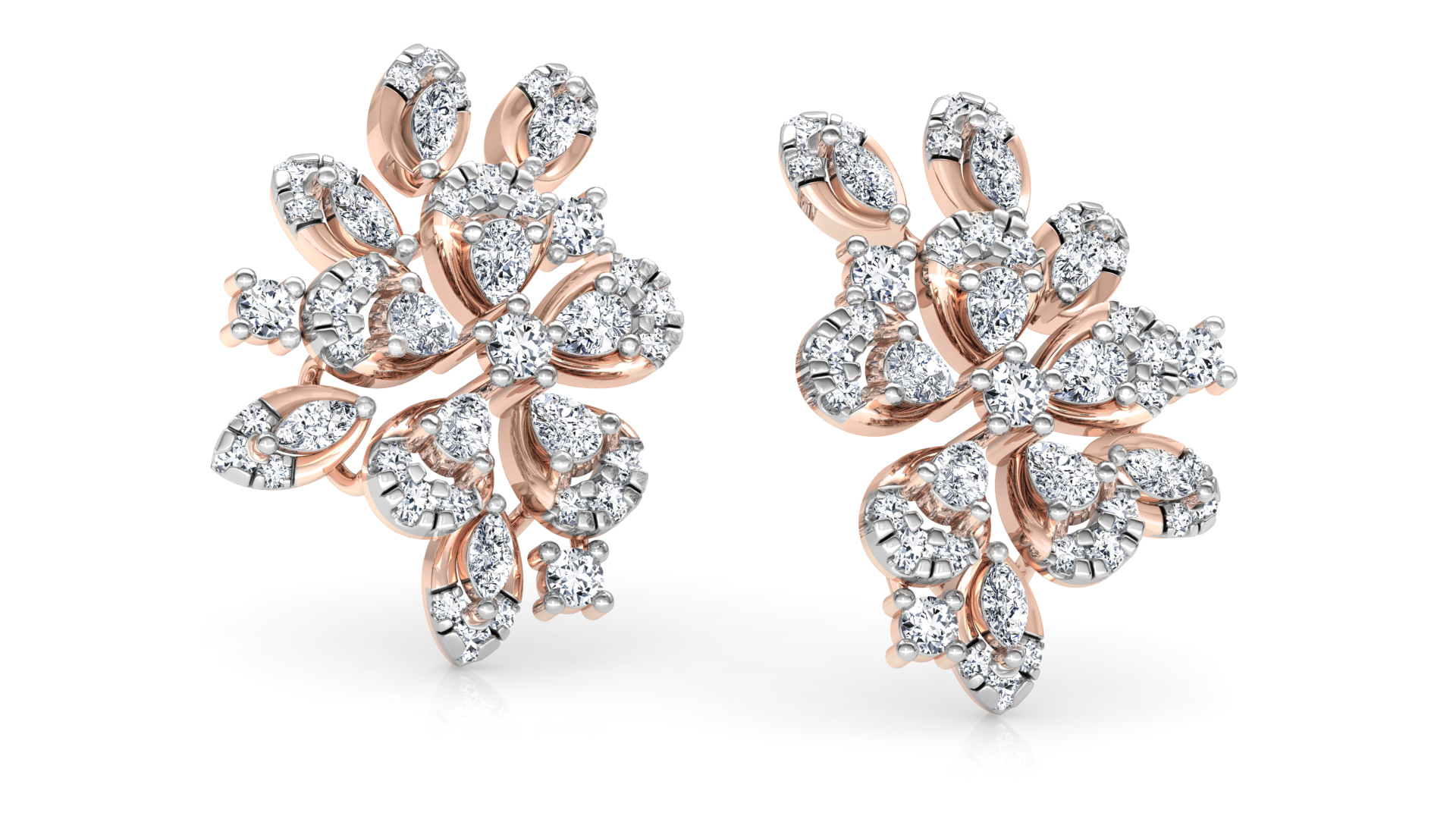 Designer Trendy Gold Diamond Earring