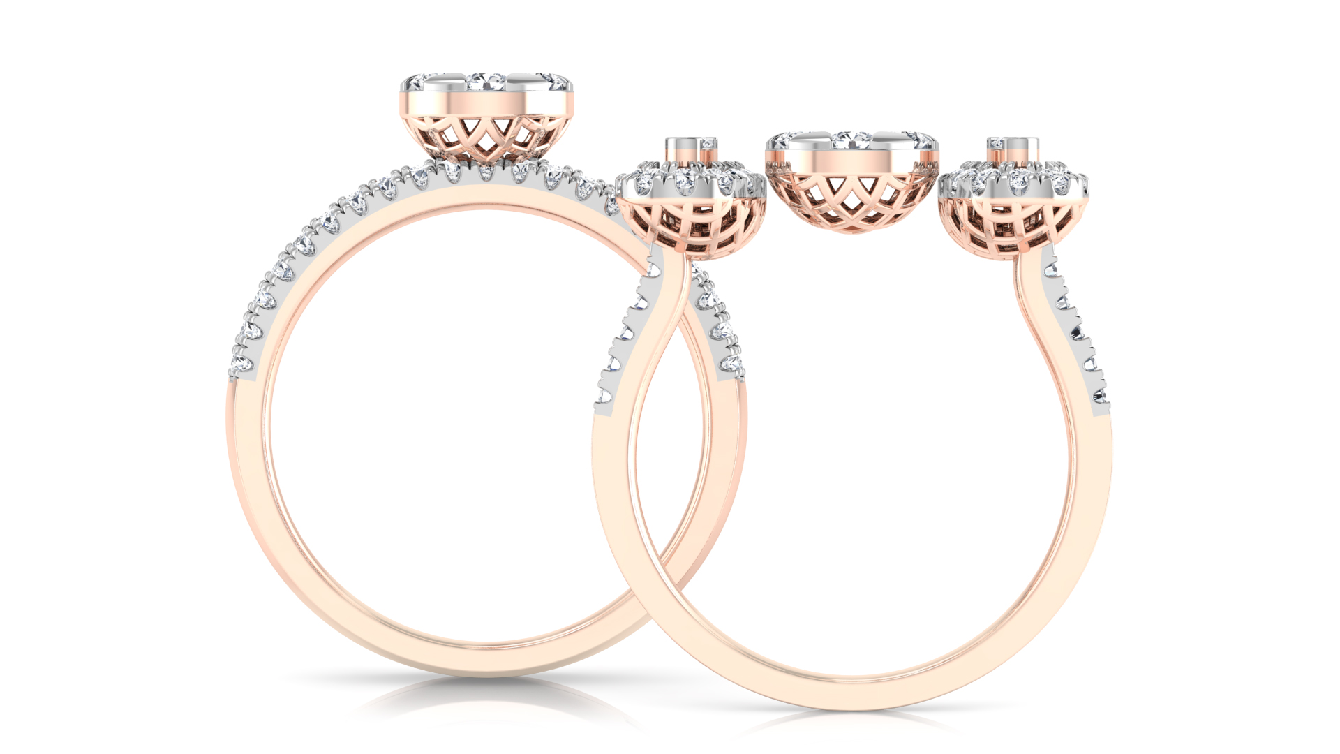 Designer Stylish 18 K Gold Diamond Ring for Women and Girls