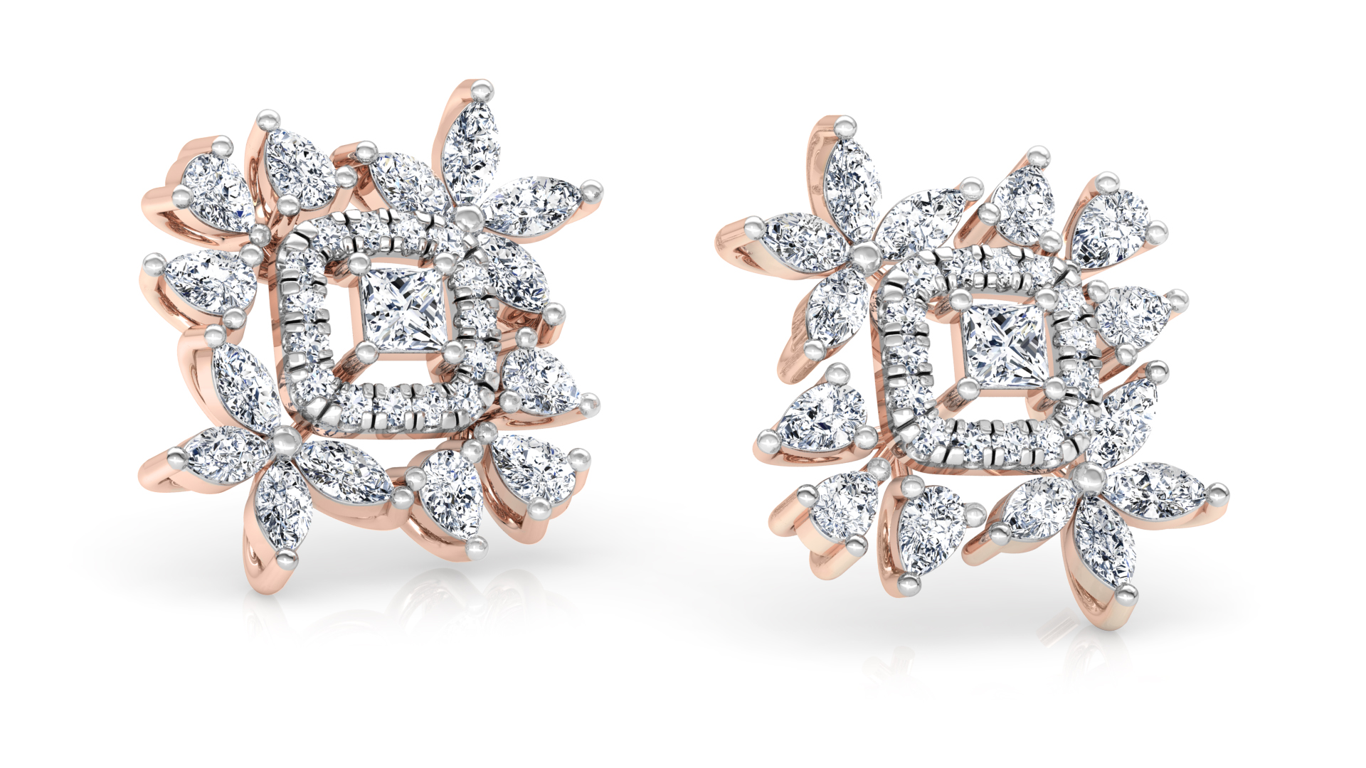 Designer Trendy Gold Diamond Earring