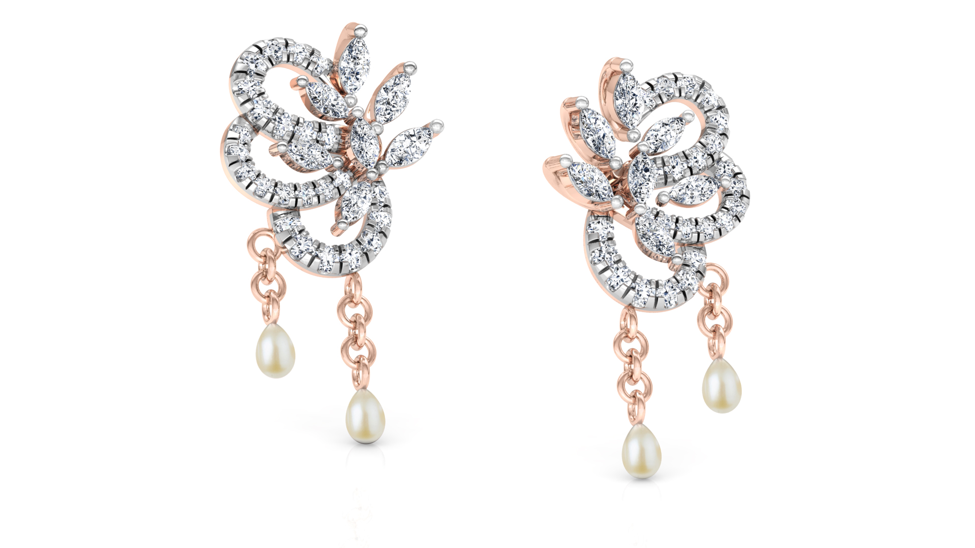 Designer Trendy Gold Diamond Earring
