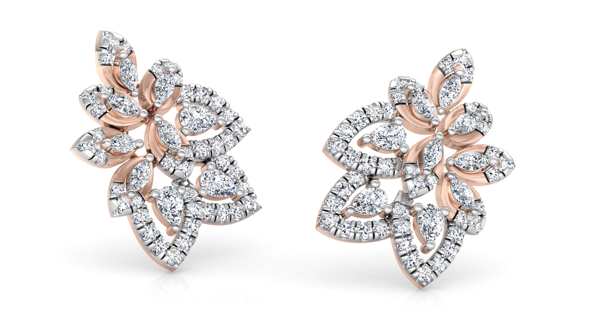 Designer Trendy Gold Diamond Earring