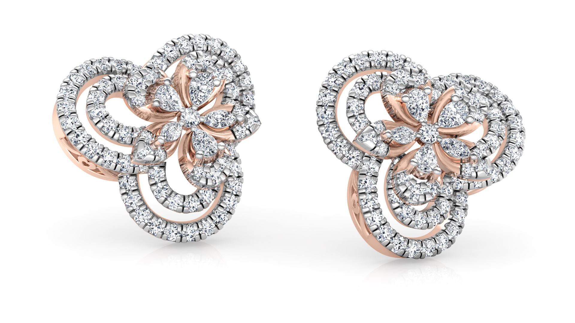 Designer Trendy Gold Diamond Earring