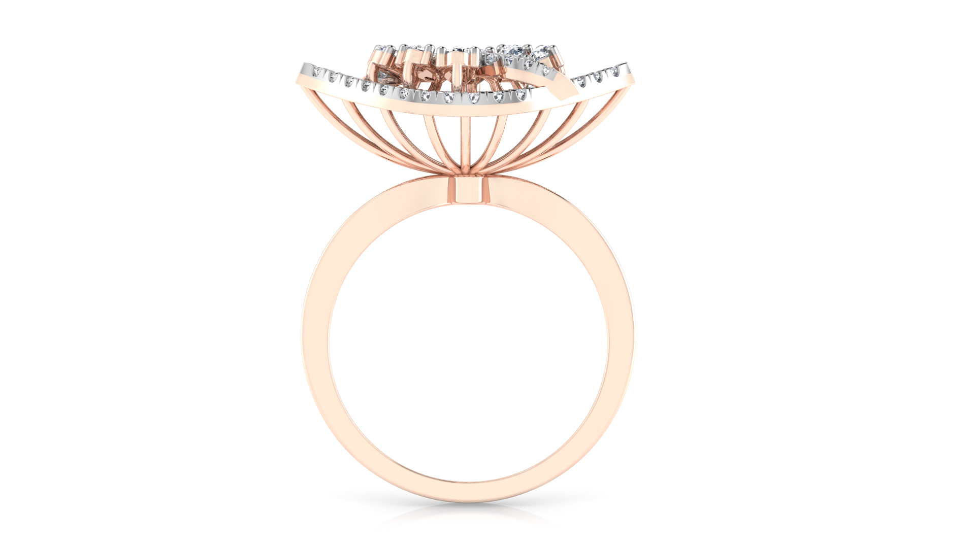 Designer Stylish 18 K Gold Diamond Ring for Women and Girls