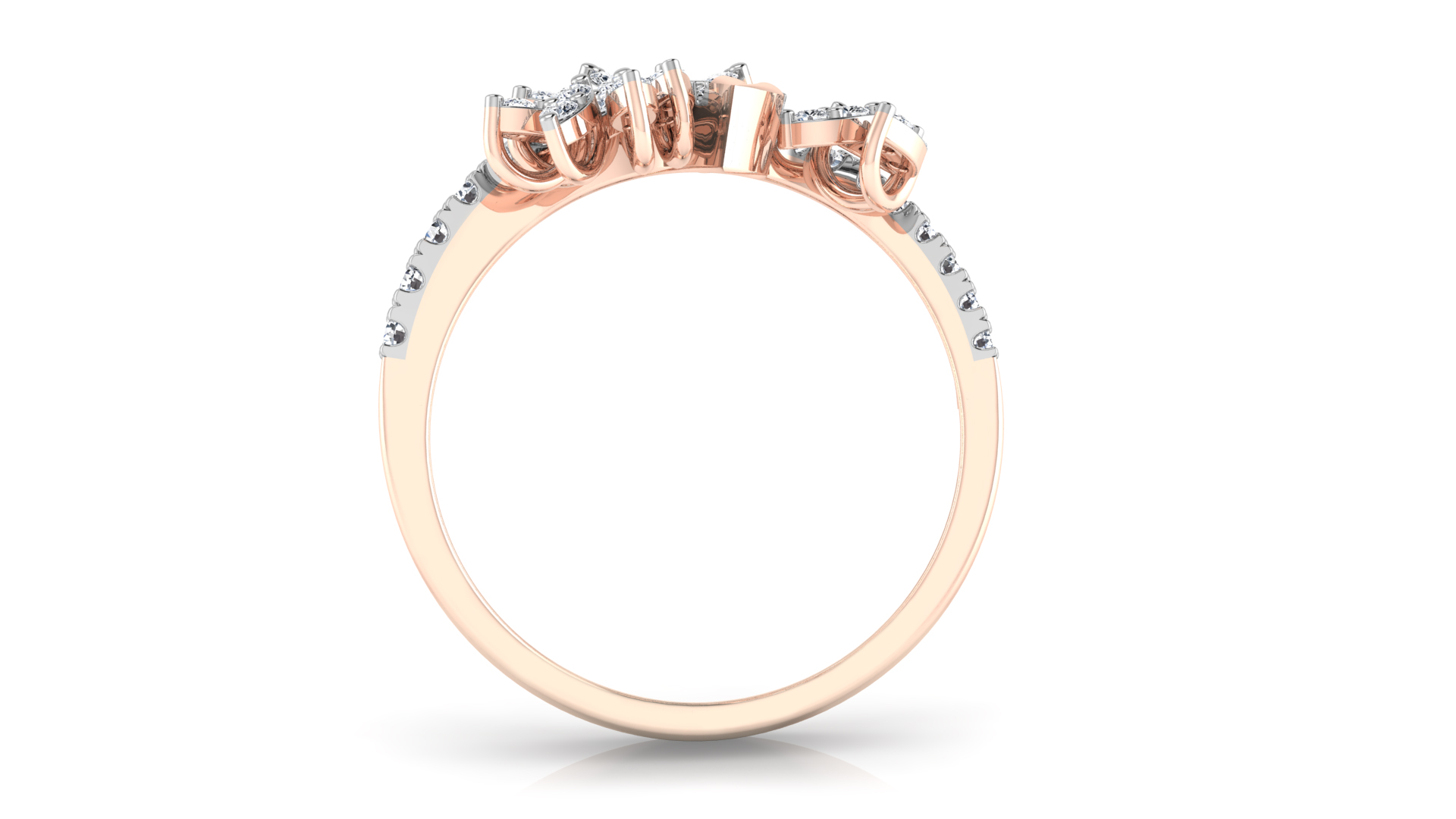Designer Stylish 18 K Gold Diamond Ring for Women and Girls