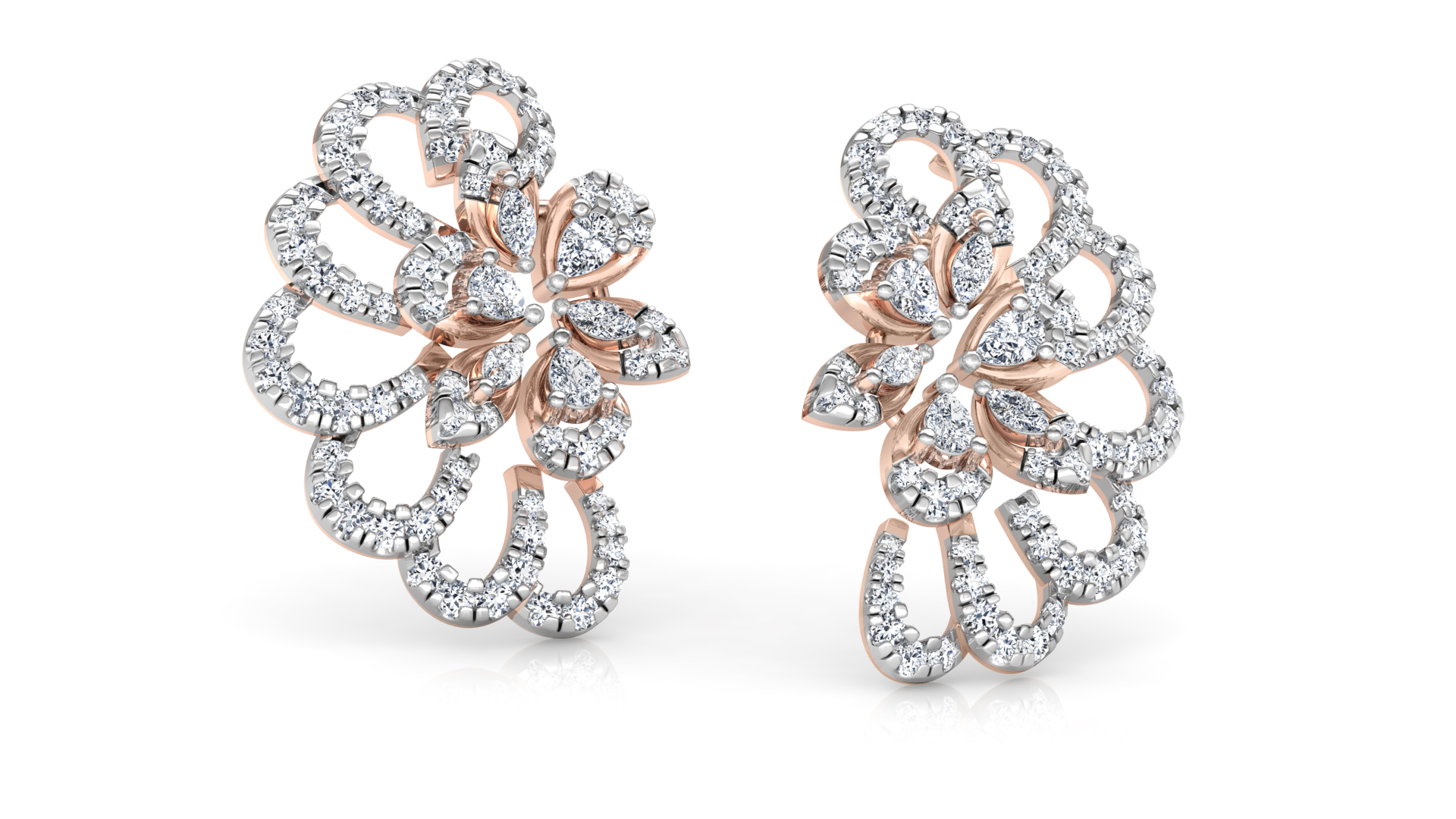 Designer Trendy Gold Diamond Earring