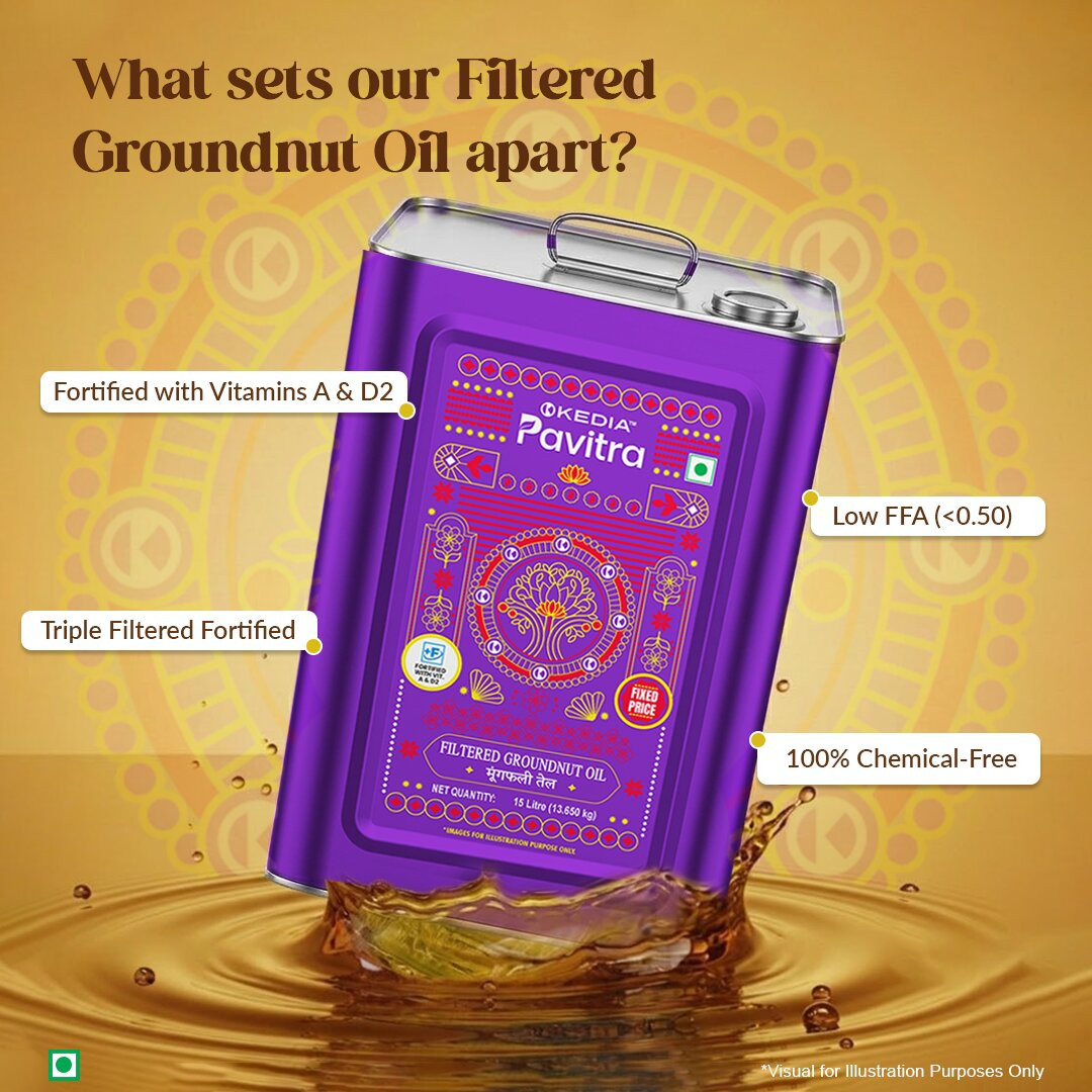 Filtered Groundnut Oil Tin