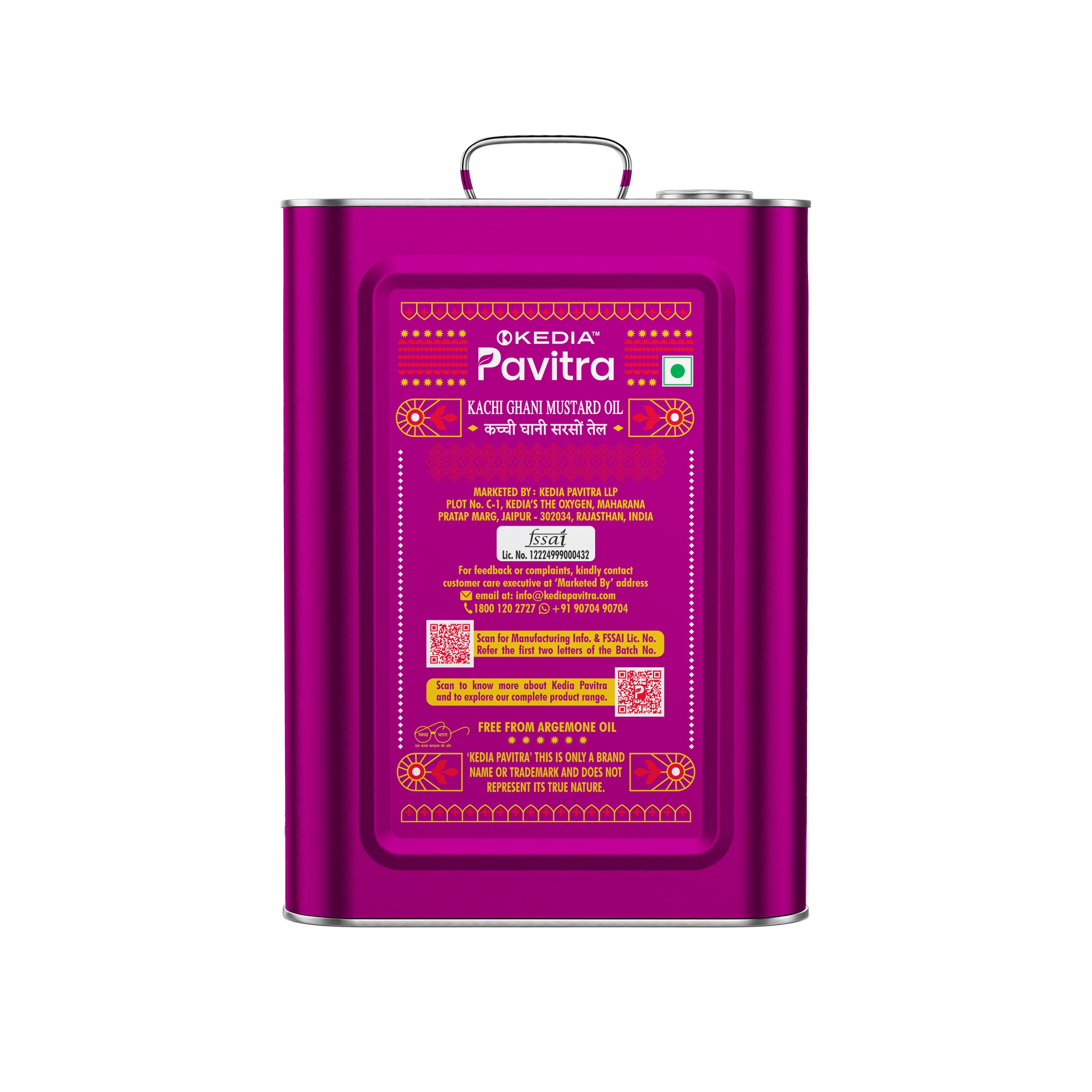 Kachi Ghani Mustard Oil Tin
