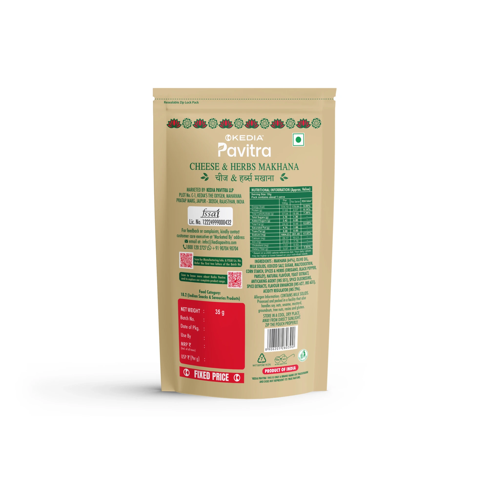 Cheese & Herb makhana