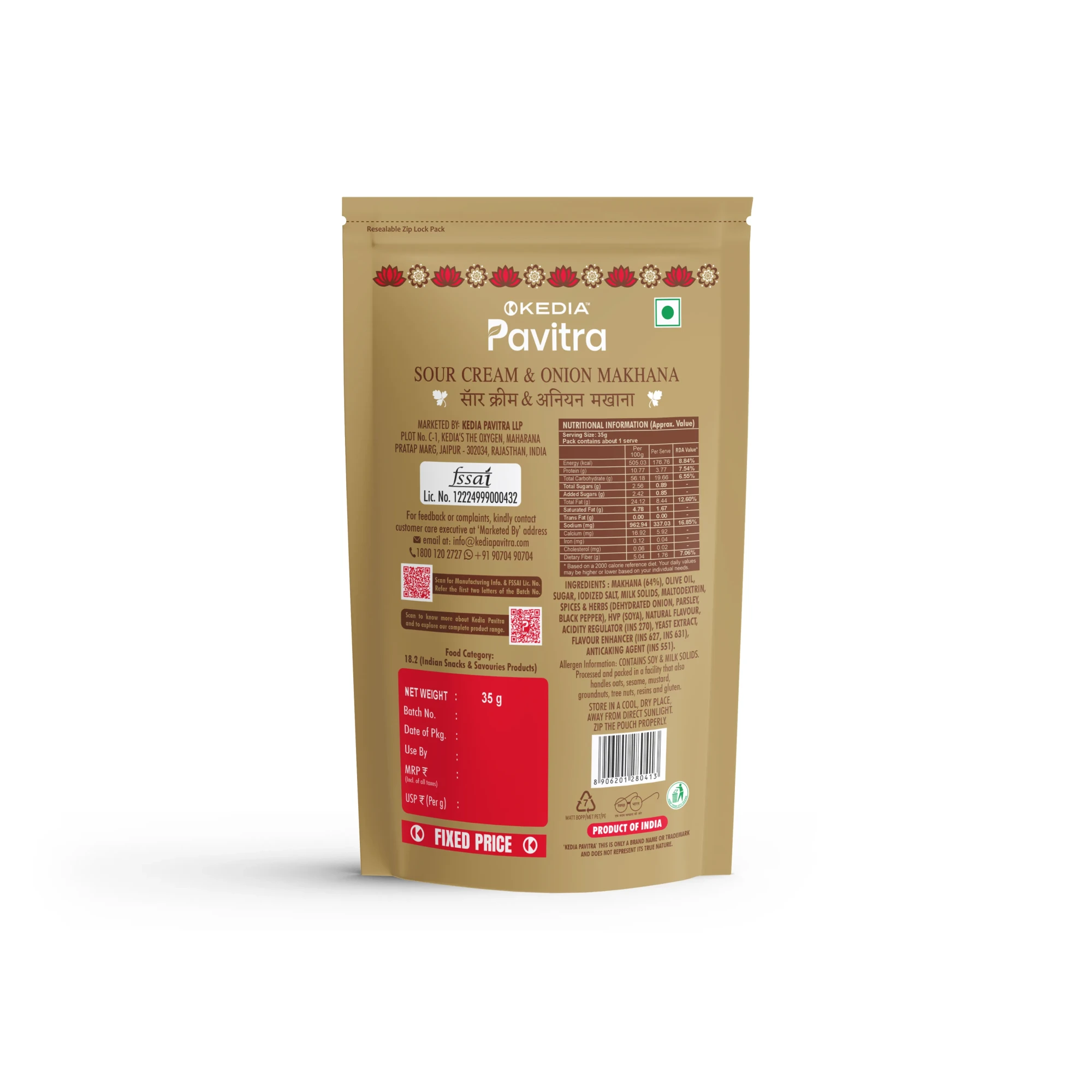 Sour Cream & Onion Makhana