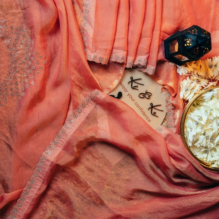 Coral Space Silk Saree