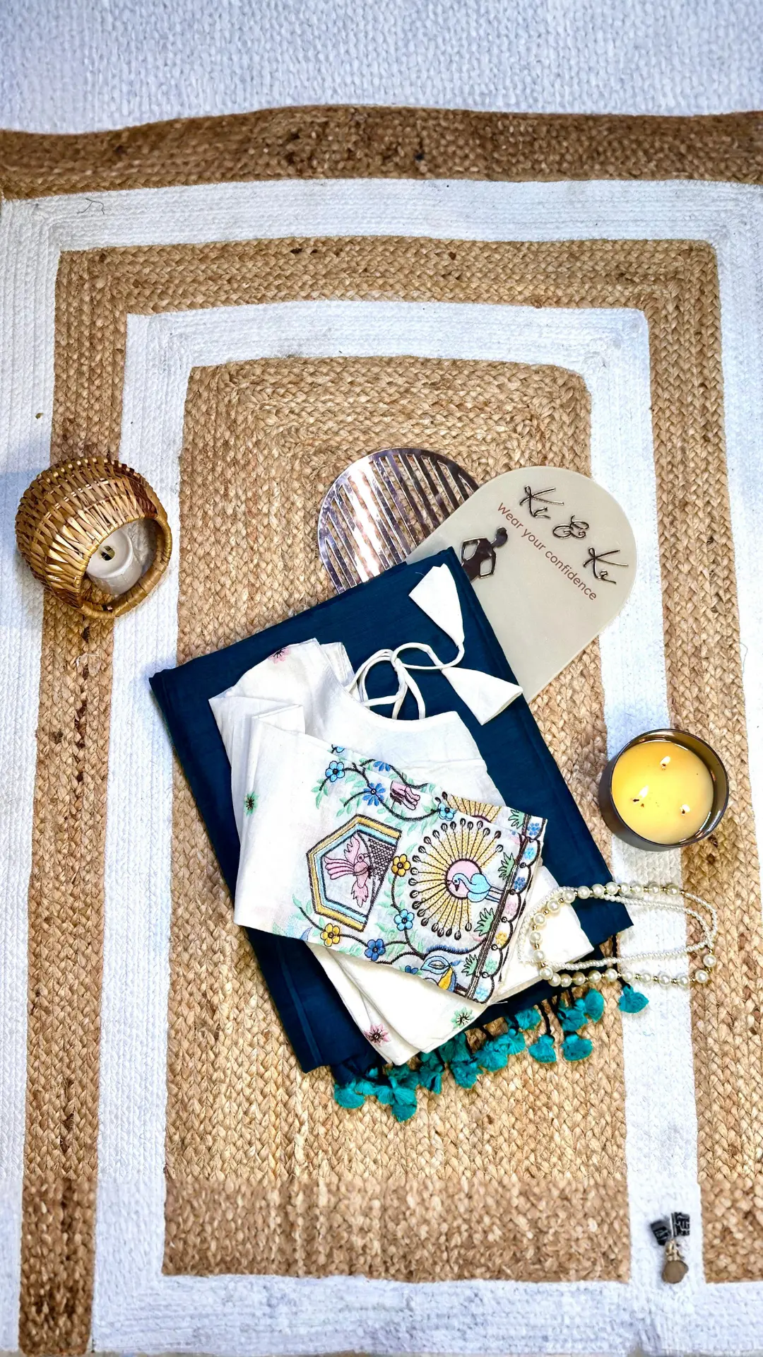 Pastel Fancy Khadi Cotton Saree with Contrast Printed Blouse