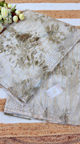 Image of Striped Fancy Saree - NOOR