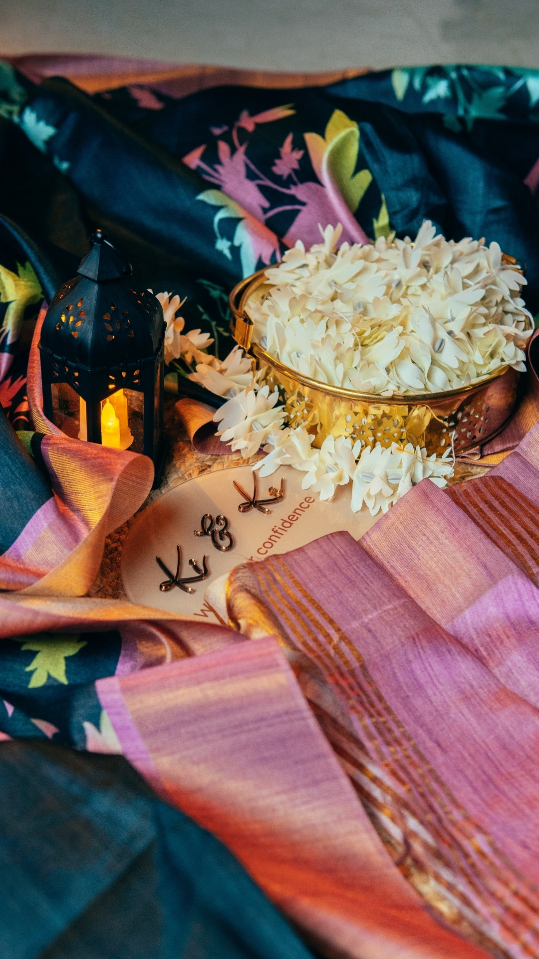Black Tussar Silk Saree with Neon Kalamkari Print