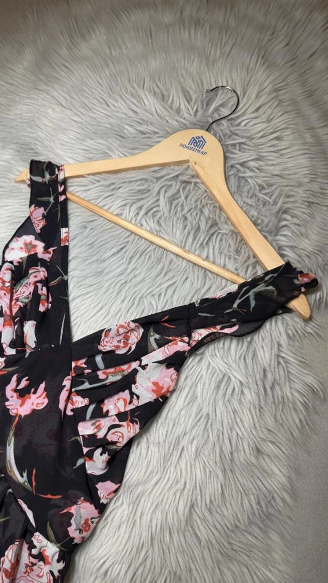 Flowy Black Floral Maxi Dress - Off-Shoulder Ruffle  Tiered Skirt