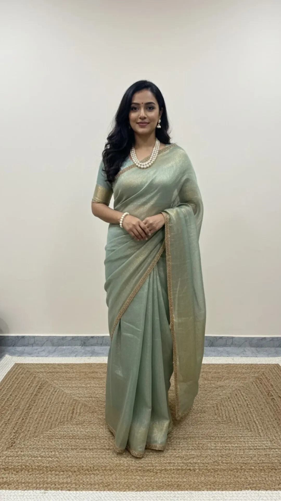 GLASS TISSUE SAREE - TISYA