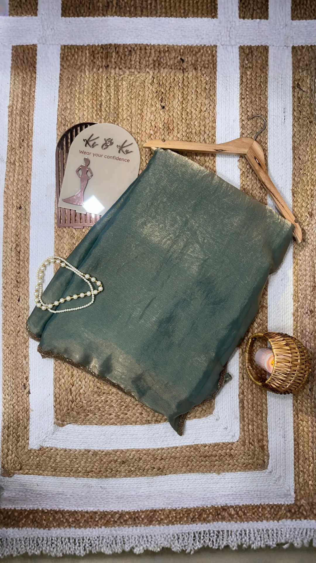 GLASS TISSUE SAREE - TISYA