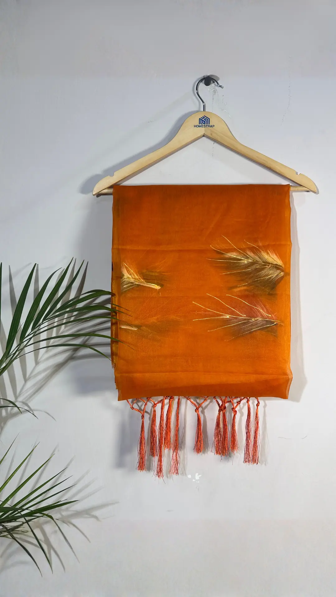 Deep Red Soft Organza Silk Saree with Elegant Foil Print  Zari Border