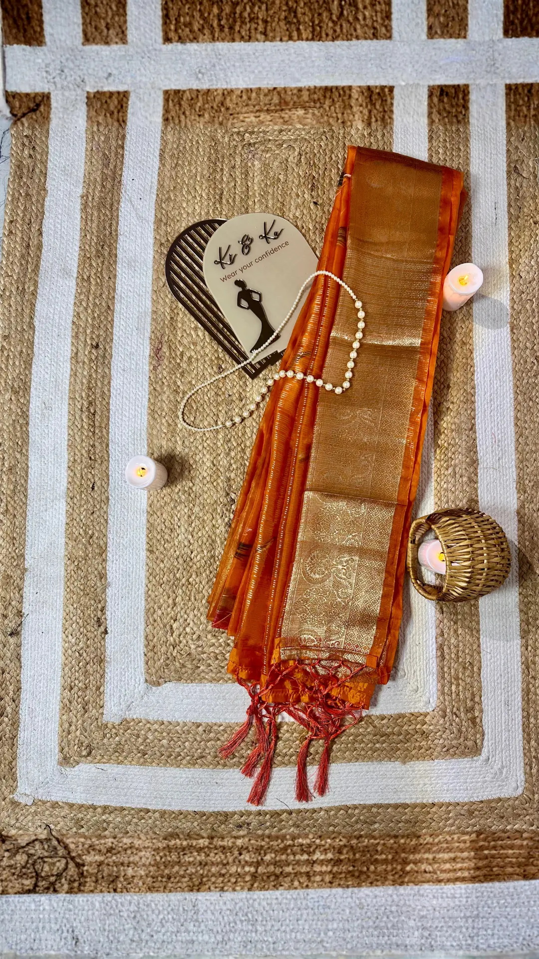 Deep Red Soft Organza Silk Saree with Elegant Foil Print Zari Border