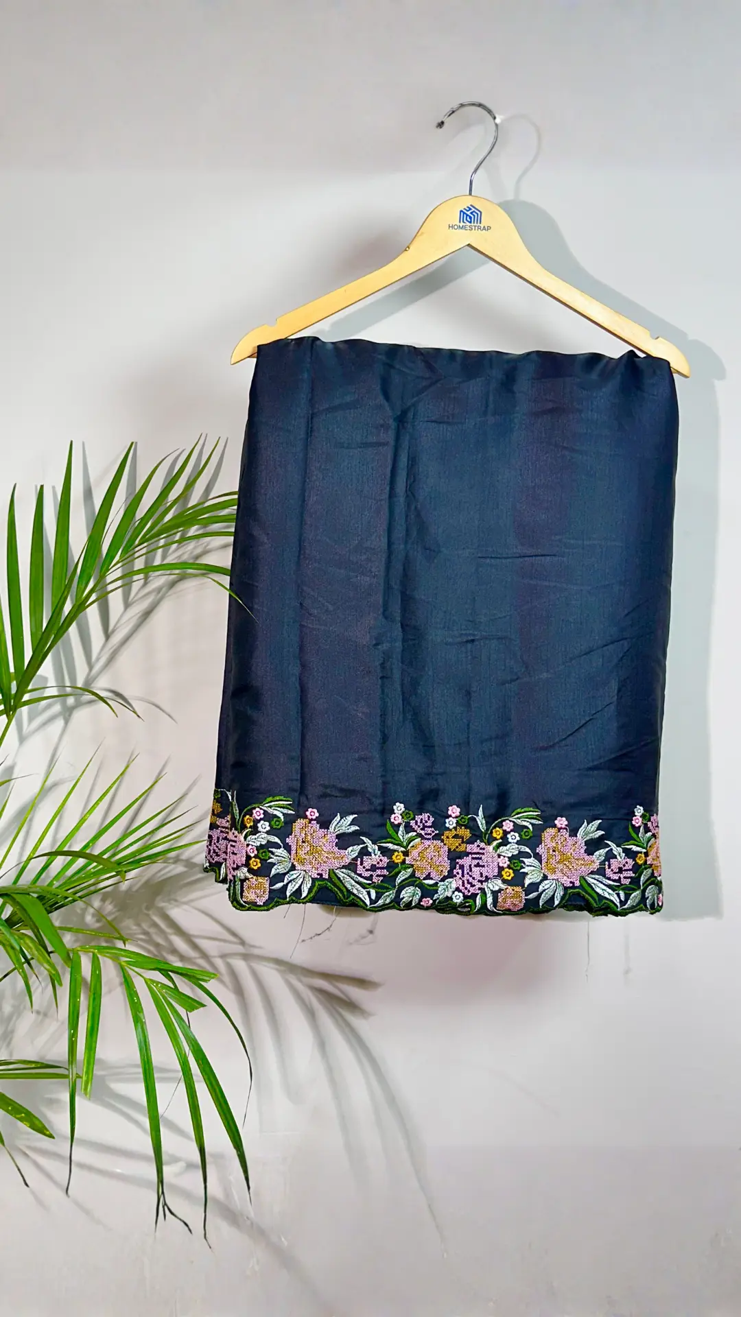 Magenta and Black color fancy tussar silk saree with embroidery cutwork border