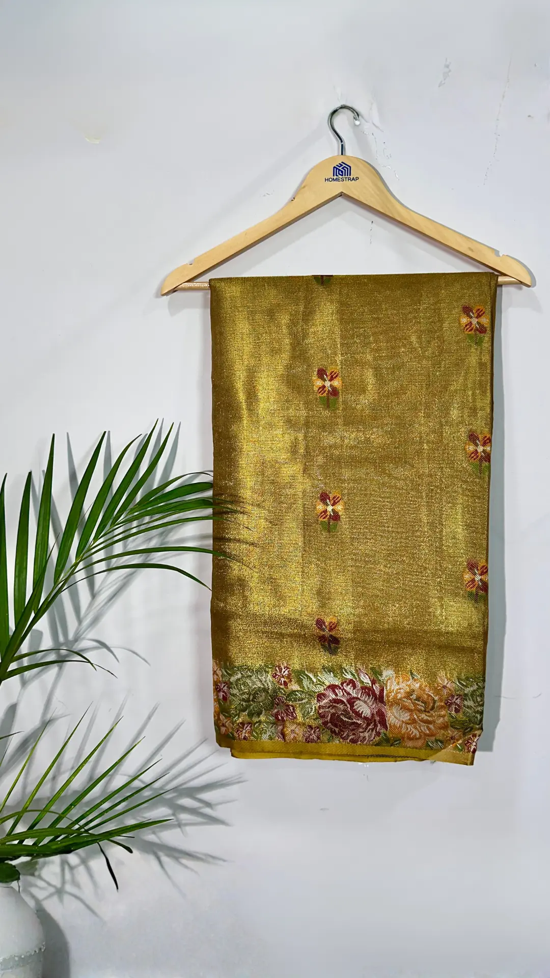 Tussar Tissue silk saree with floral weaving work