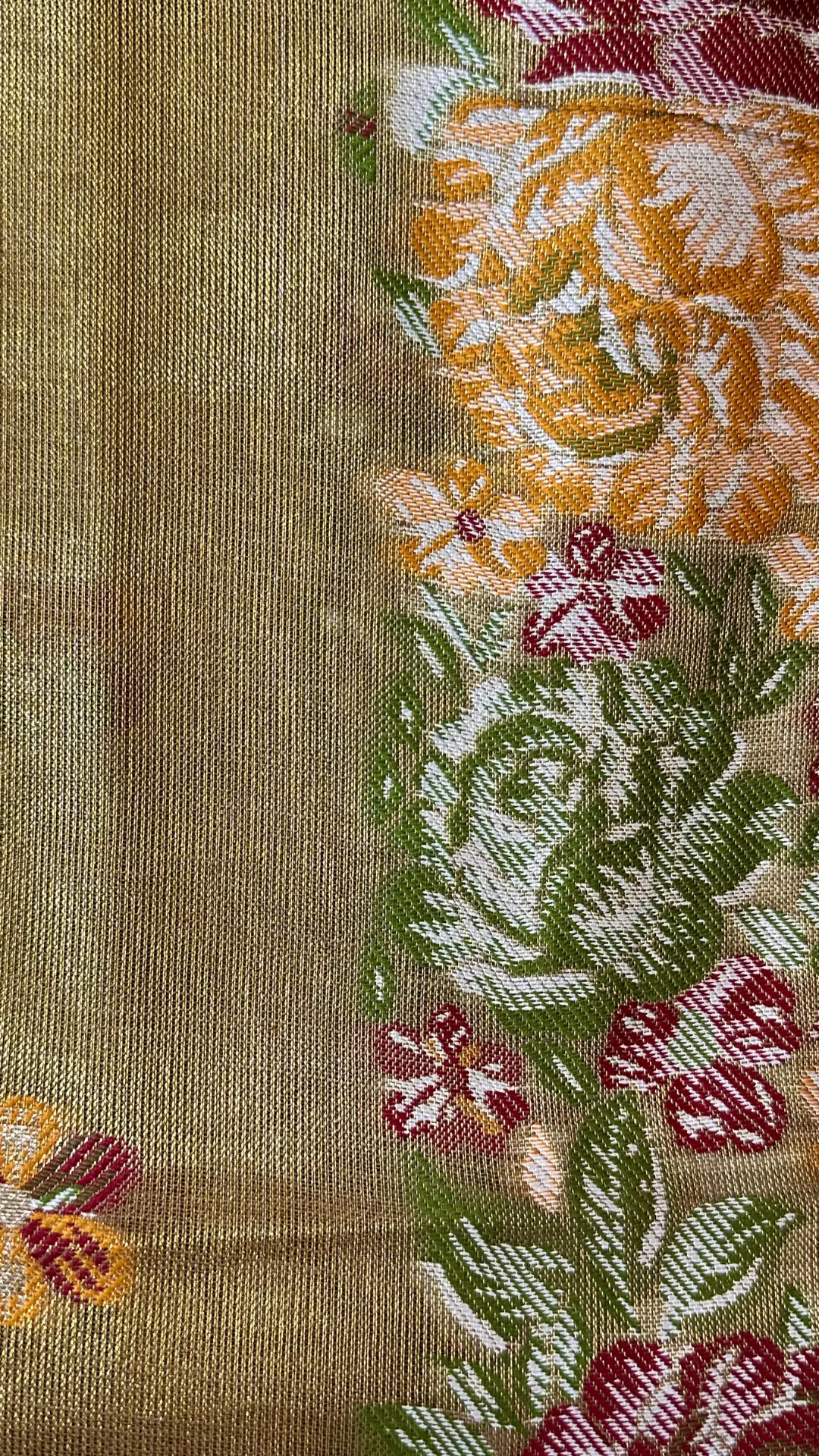 Tussar Tissue silk saree with floral weaving work