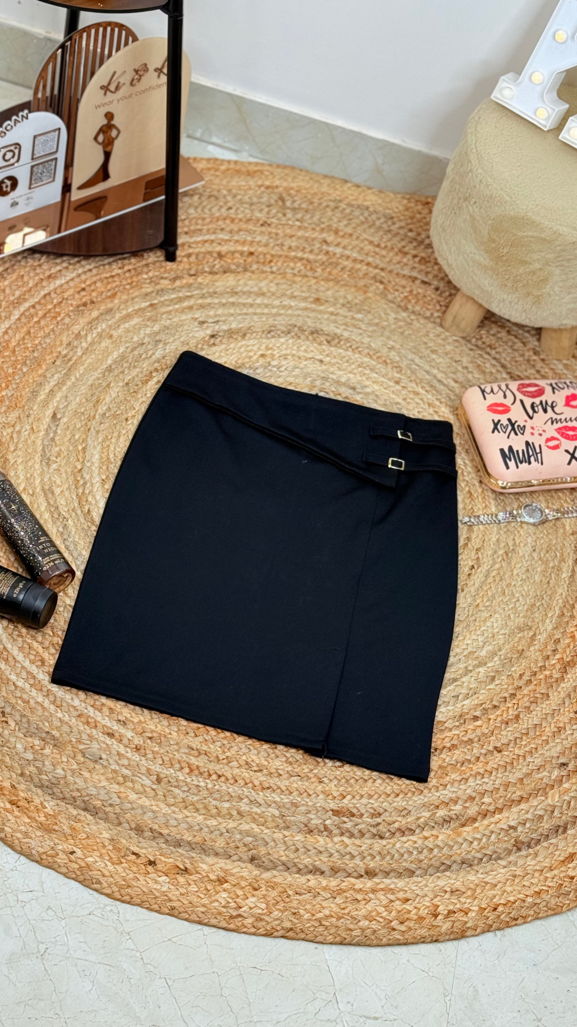 The Buckle Pencil Skirt