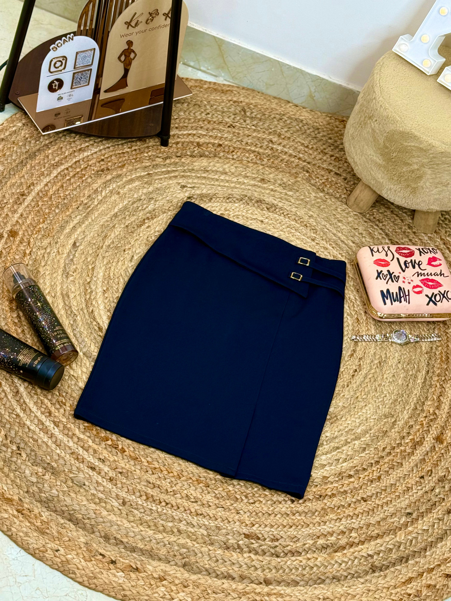 The Buckle Pencil Skirt