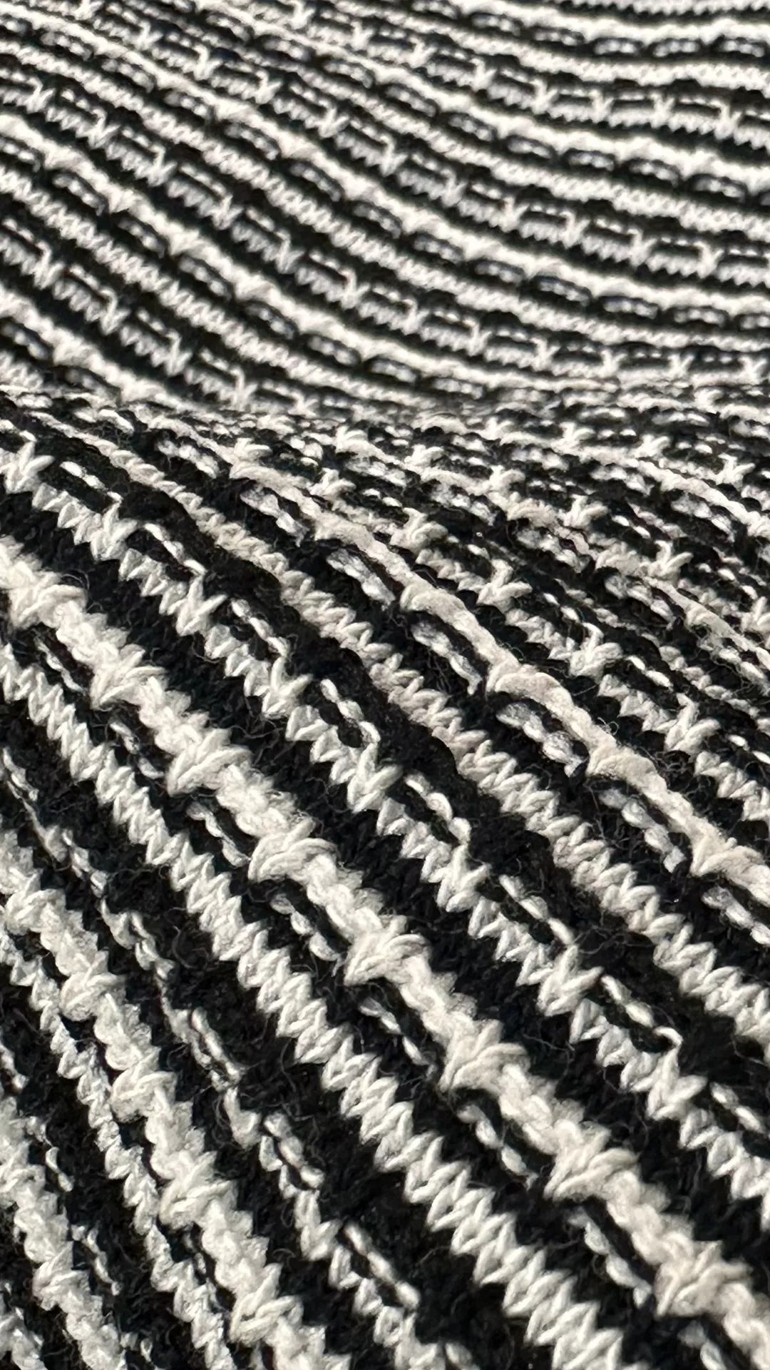 Chic Black White Knit Co-ord Set - Cropped Cardigan Wide-Leg Pants