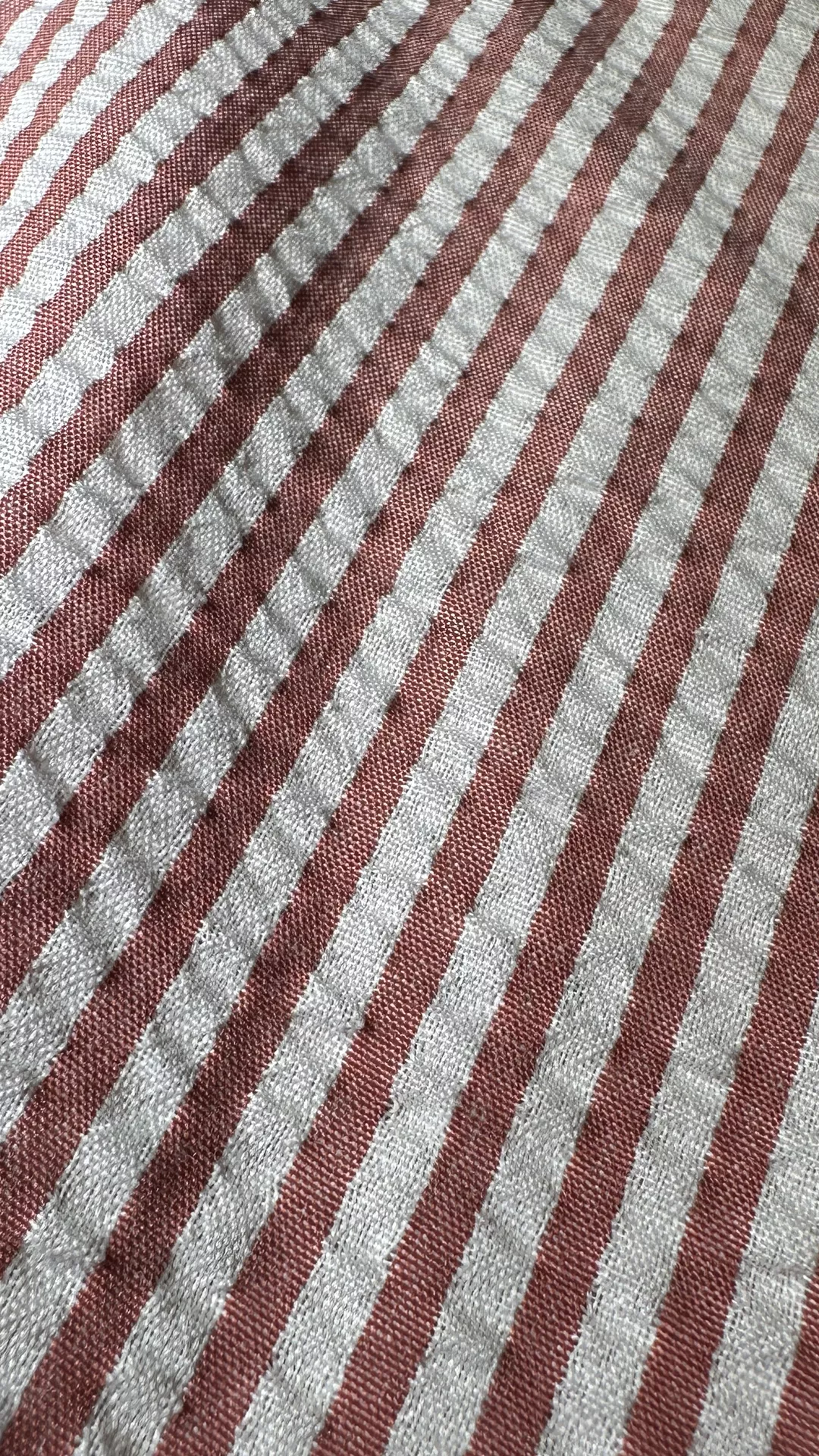 Relaxed Short-Sleeve Seersucker Shirt - Green Pink Stripe