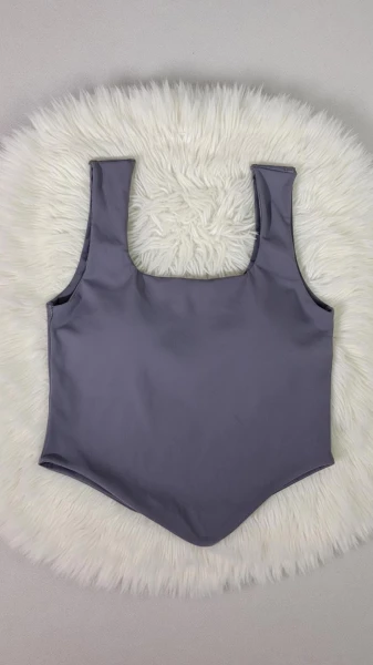 Image of Modern Draped Shoulder Bodysuit - Cut-Out Side One-Piece