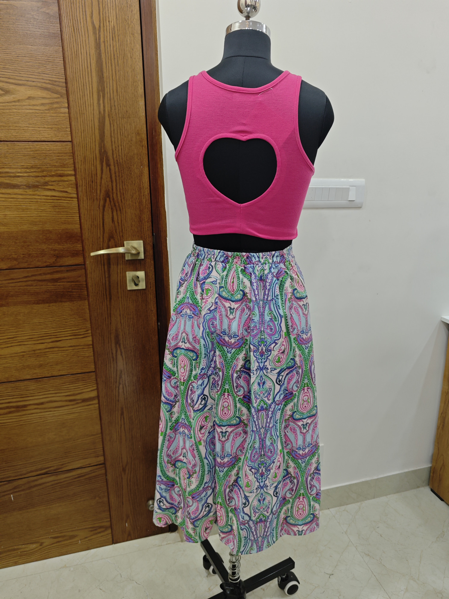 Blossom Paisley Flow Midi Skirt