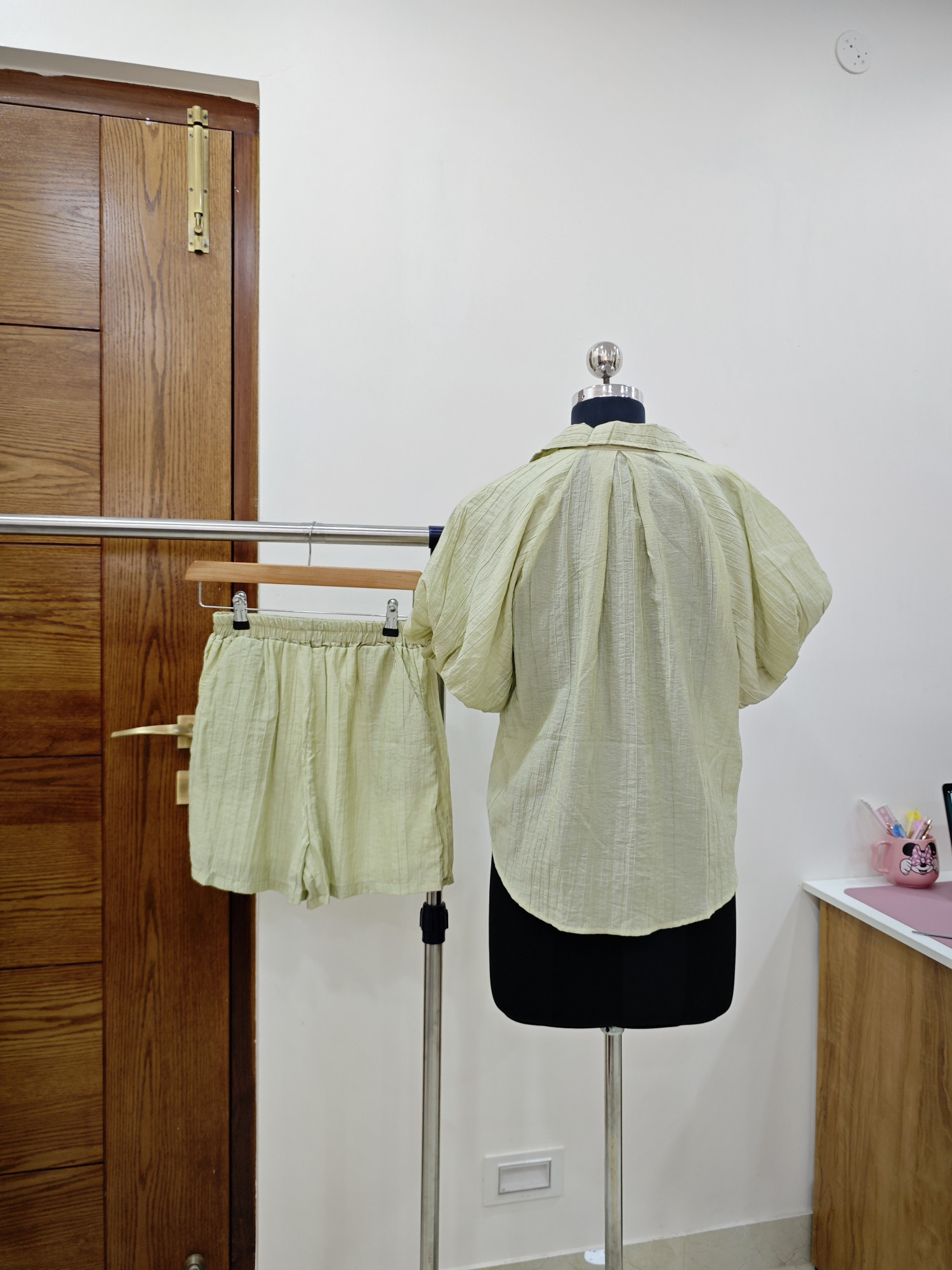 Lunara Bow Detail Shirt Shorts Co-ord Set