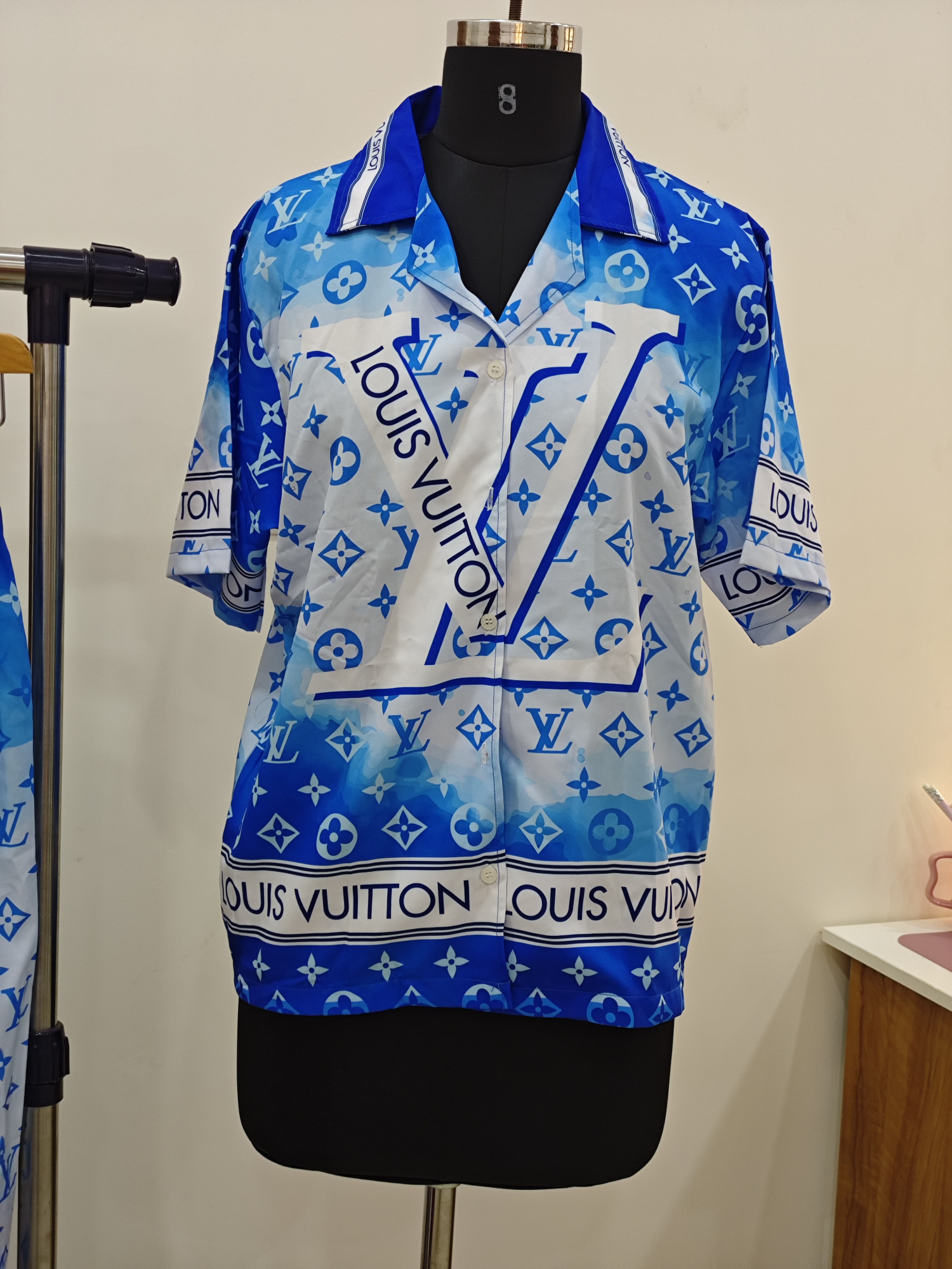 Azure Luxe Monogram Co-Ord Set