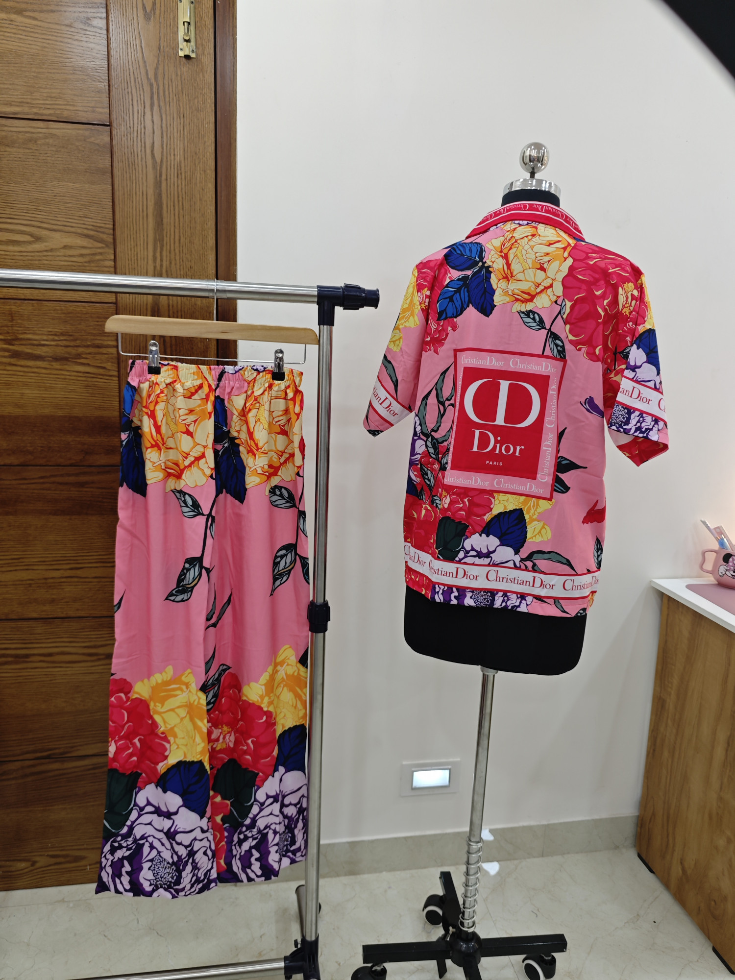 Flamingo Bloom Luxe Co-Ord Set