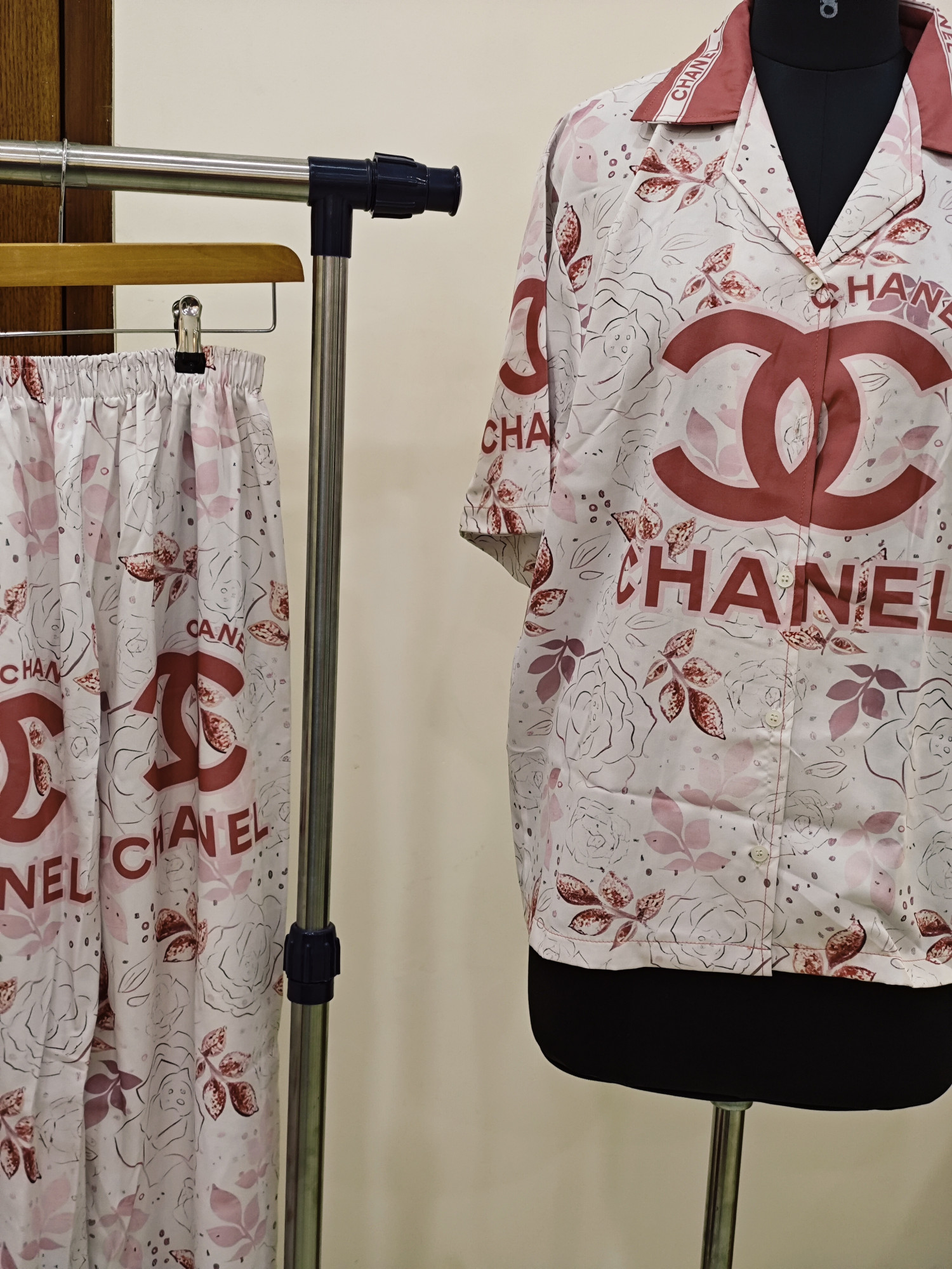 Blush Luxe Monogram Floral Co-ord Night Set