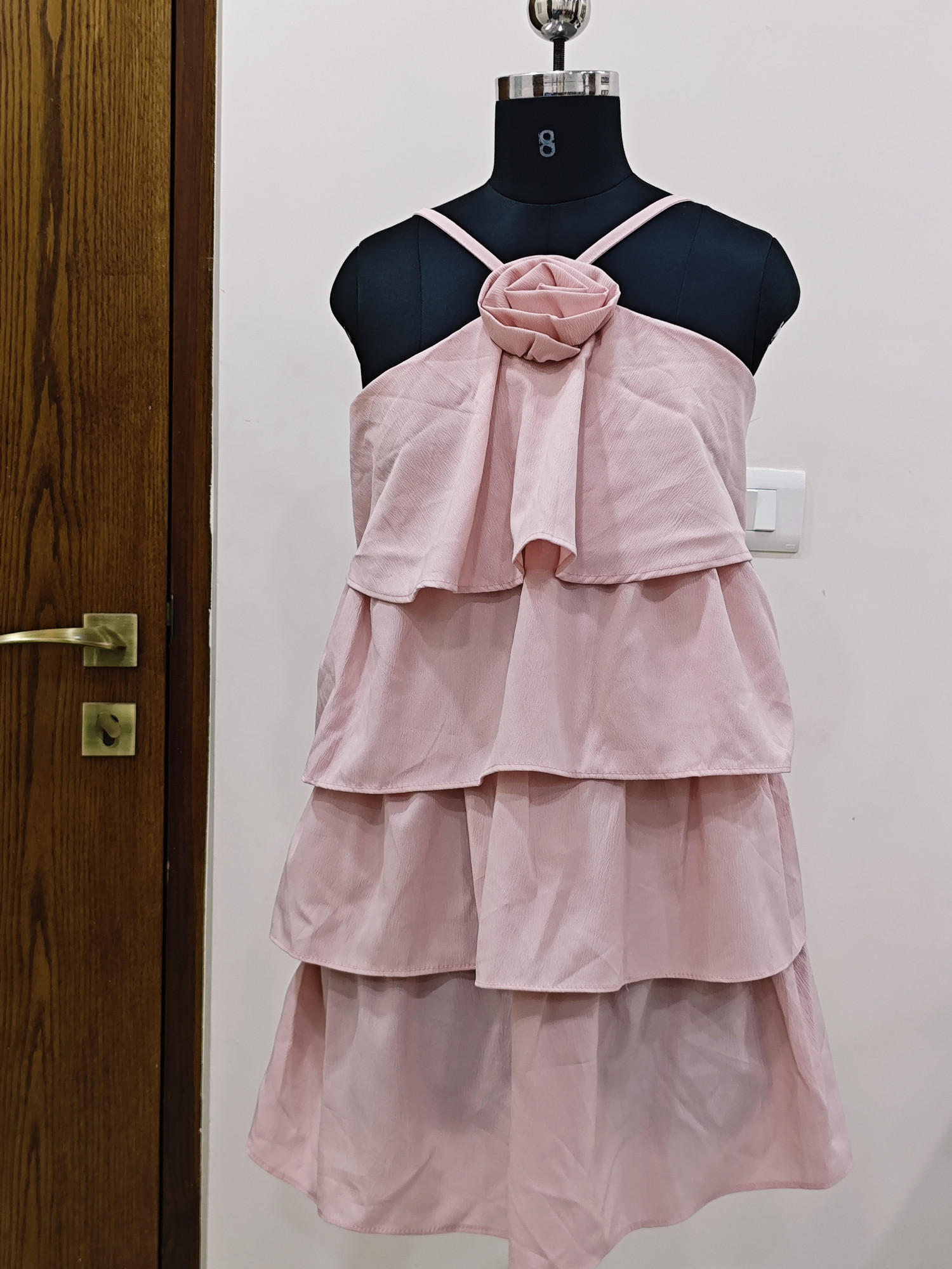 Tropical Rose Ruffle Dress