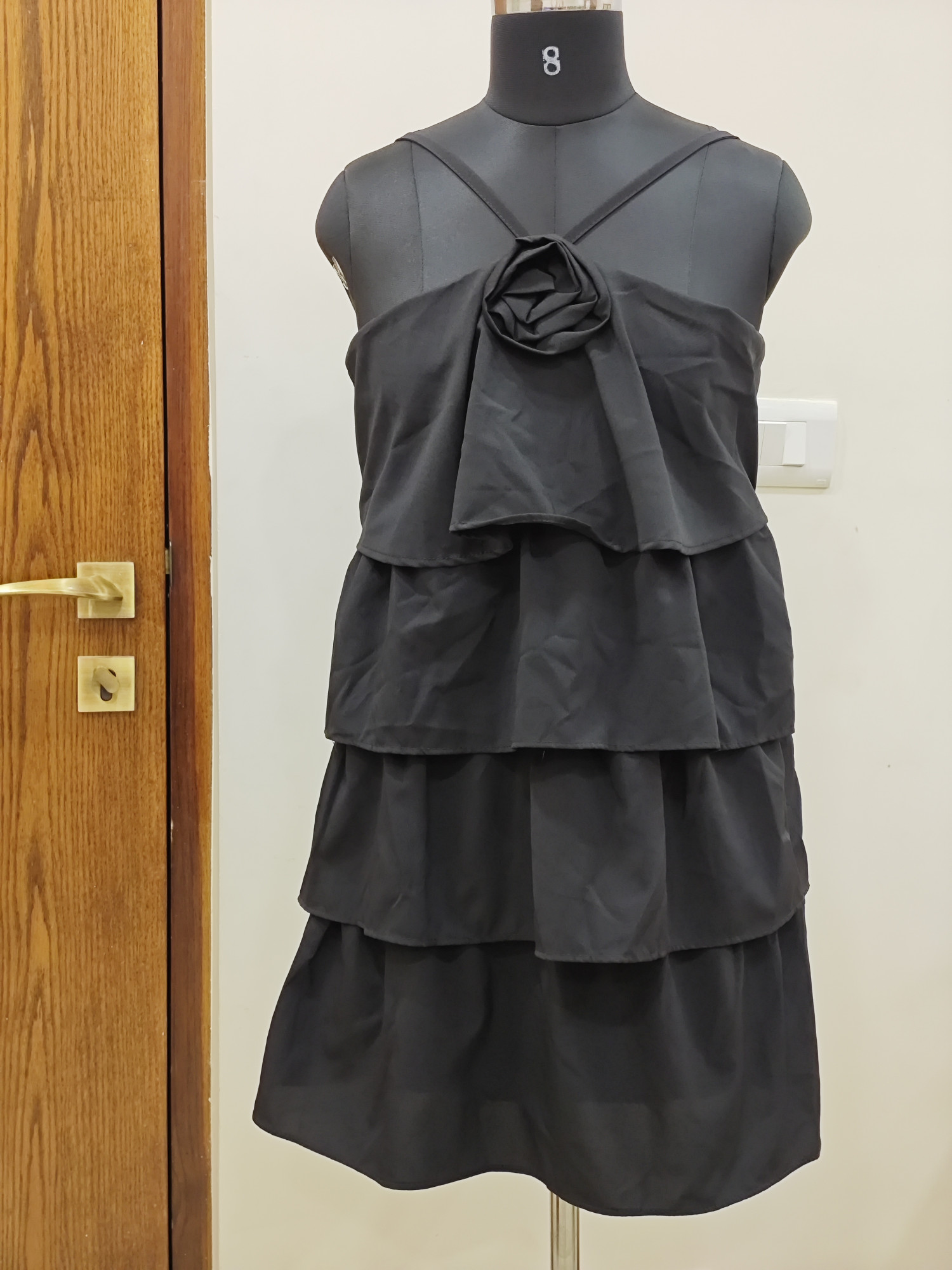 Tropical Rose Ruffle Dress