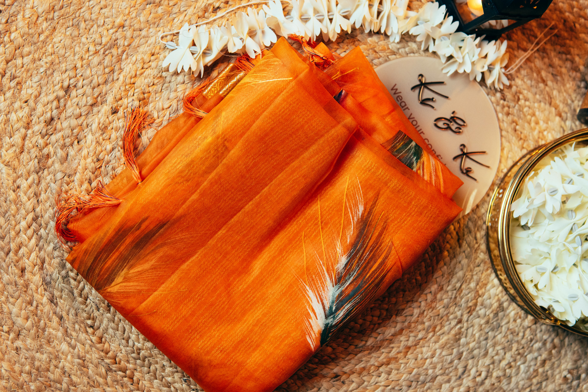 Deep Red Soft Organza Silk Saree with Elegant Foil Print  Zari Border