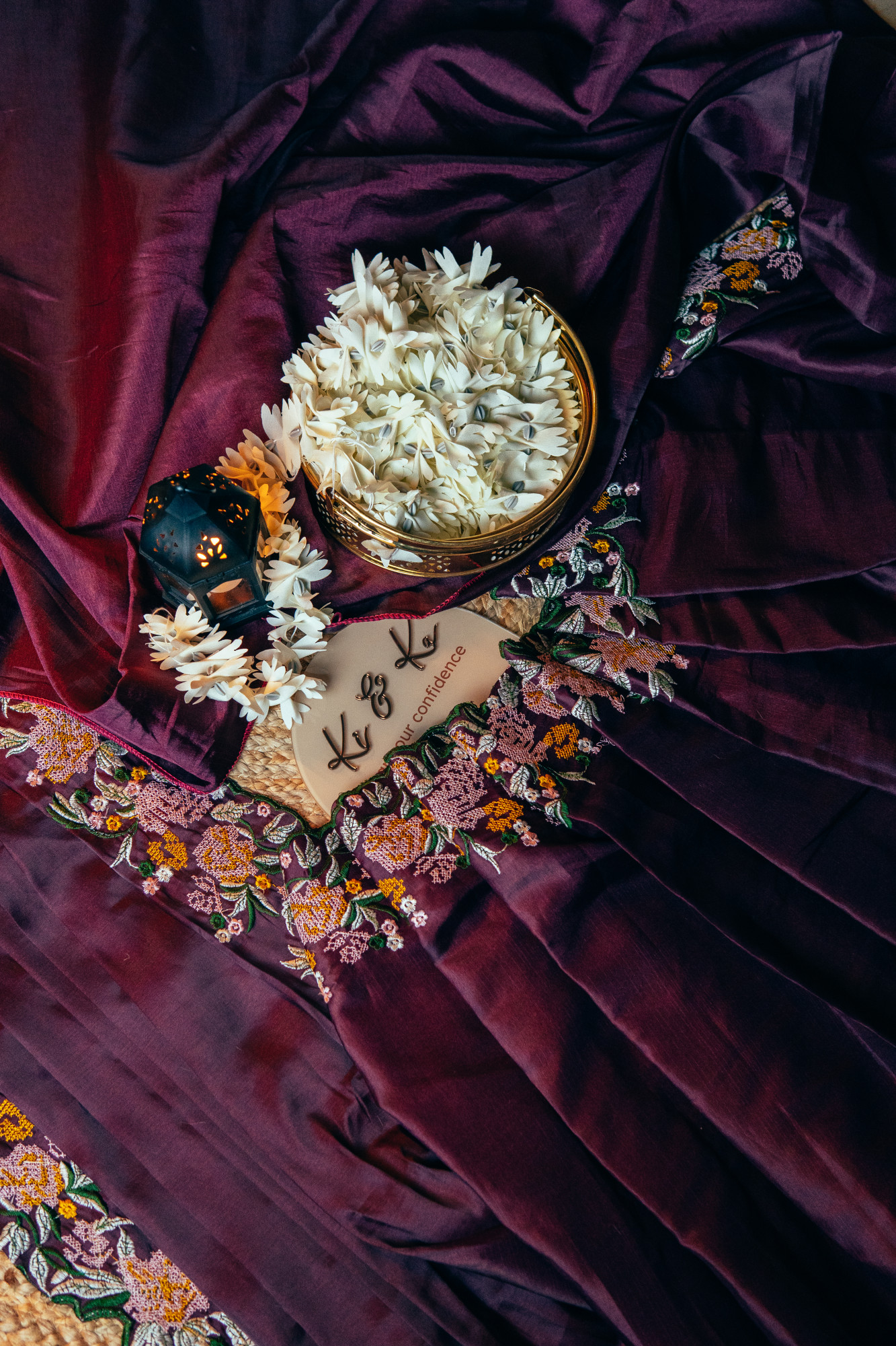 Fancy tussar silk saree with embroidery cutwork border