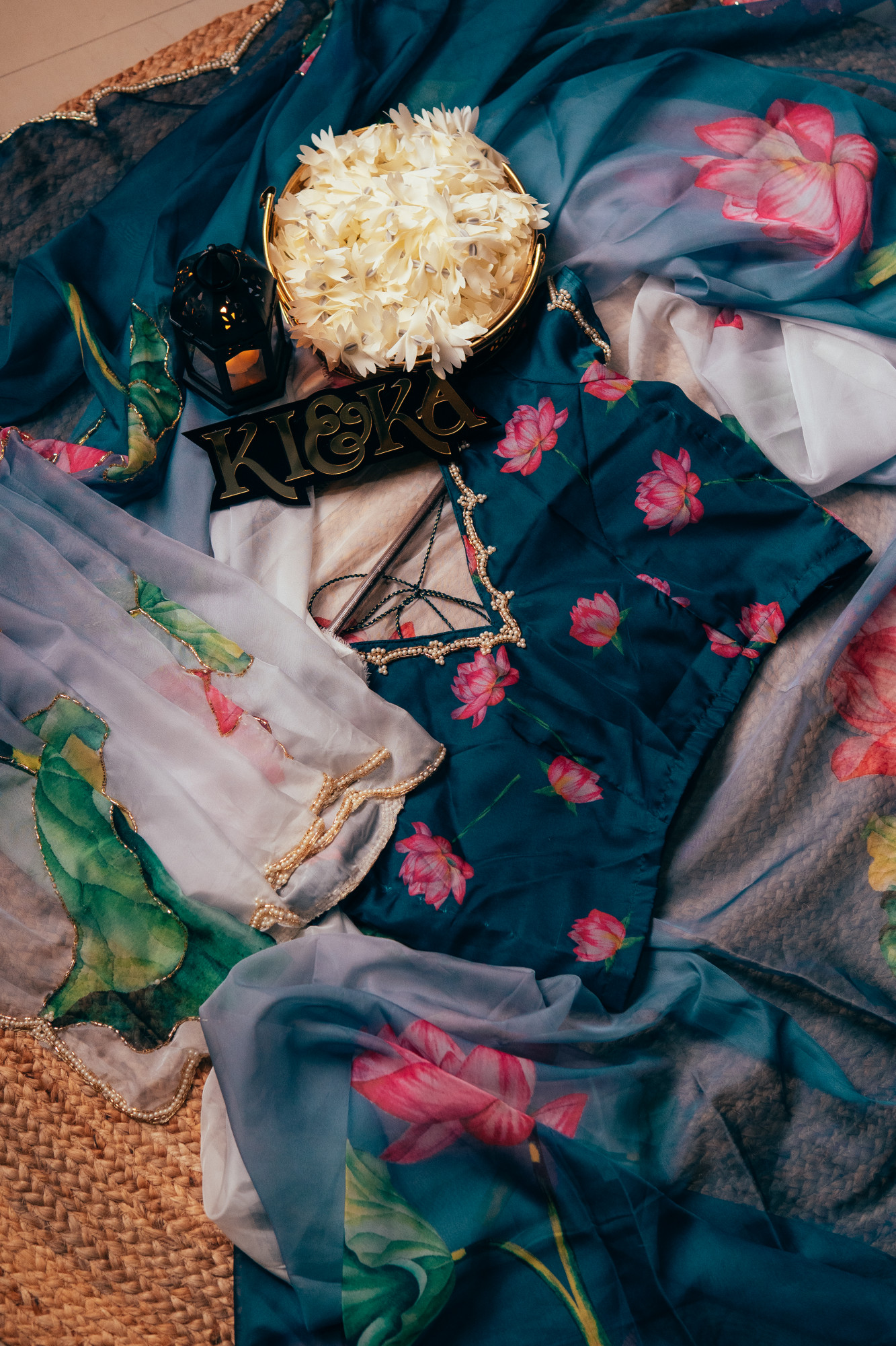 Lotus Whisper Organza silk saree