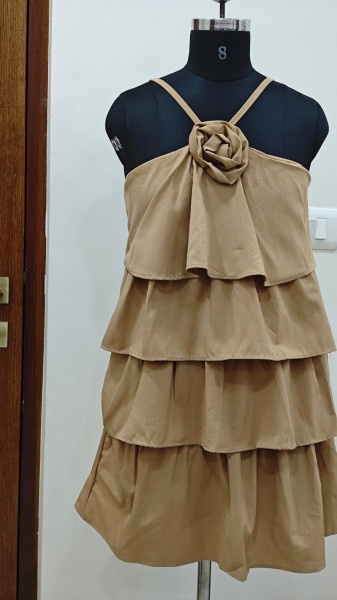 Image of Tropical Rose Ruffle Dress