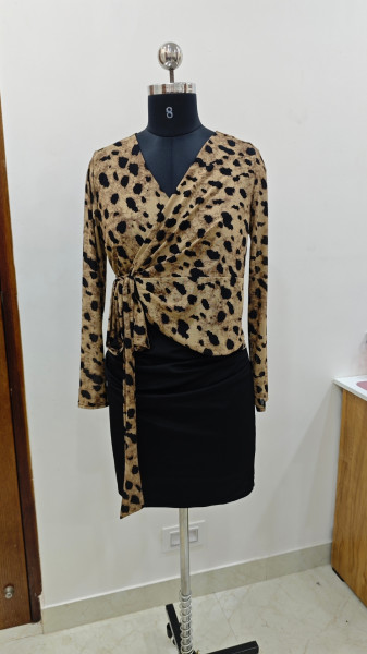 Image of Wild Muse Leopard Wrap Dress