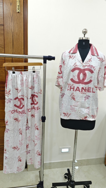 Image of Blush Luxe Monogram Floral Co-ord Night Set