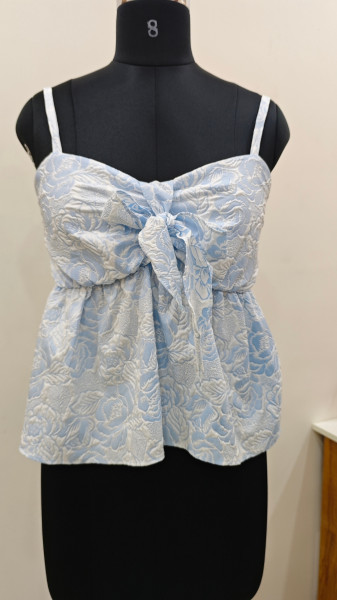 Image of Bloom Tie-Front Peplum Top