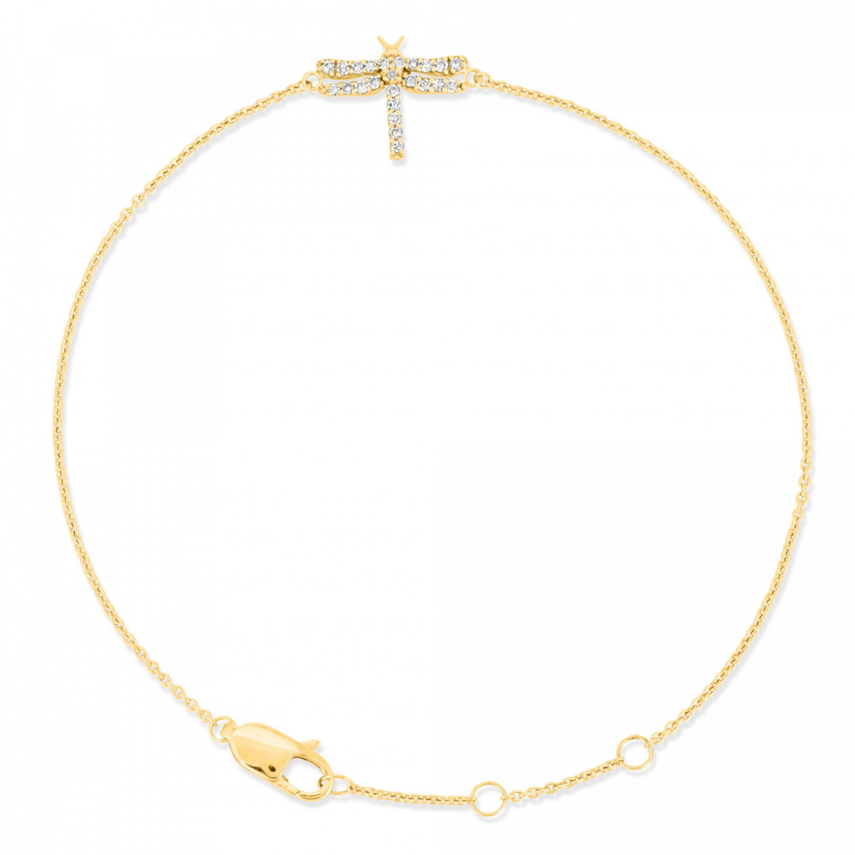 Image of White Gold 3.80 Cts Tiger Prong Diamond Tennis Bracelet
