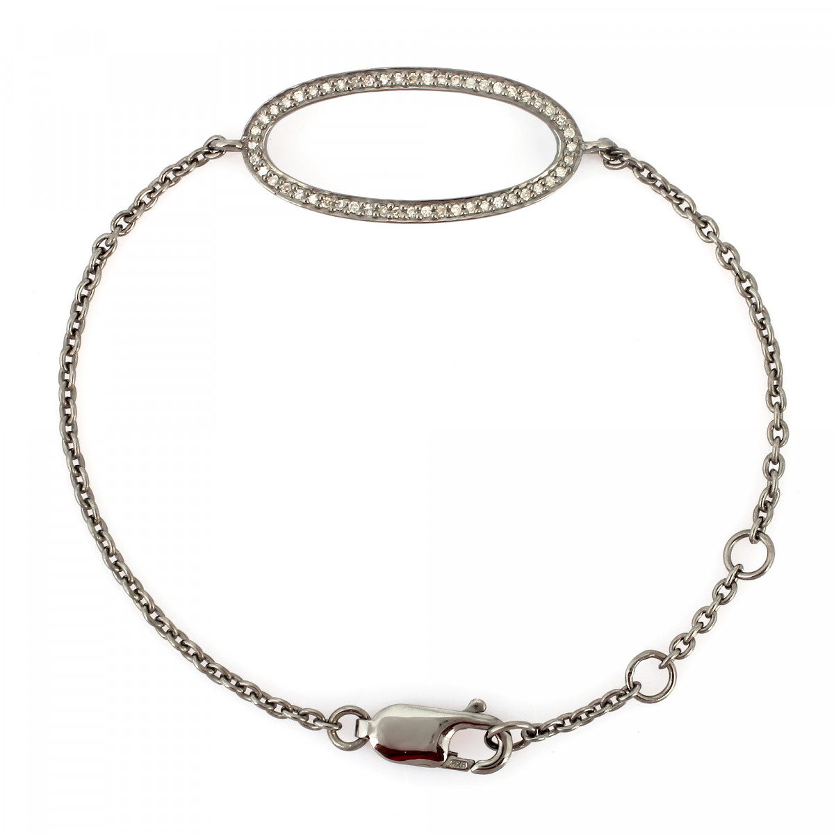 Image of White Gold 3 Cts Tiger Prong Diamond Tennis Bracelet